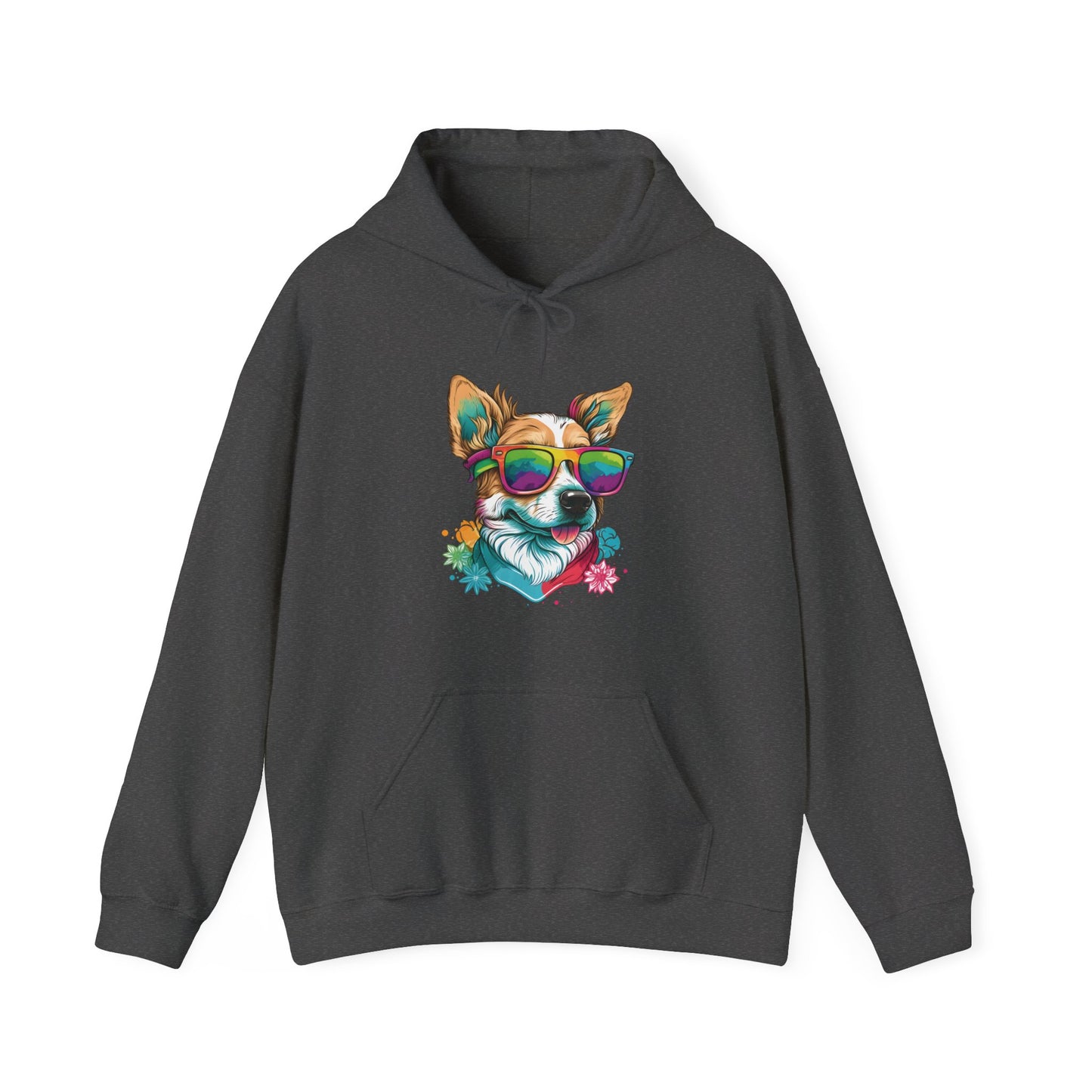 Dog with Sunglasses Hooded Sweatshirt 002