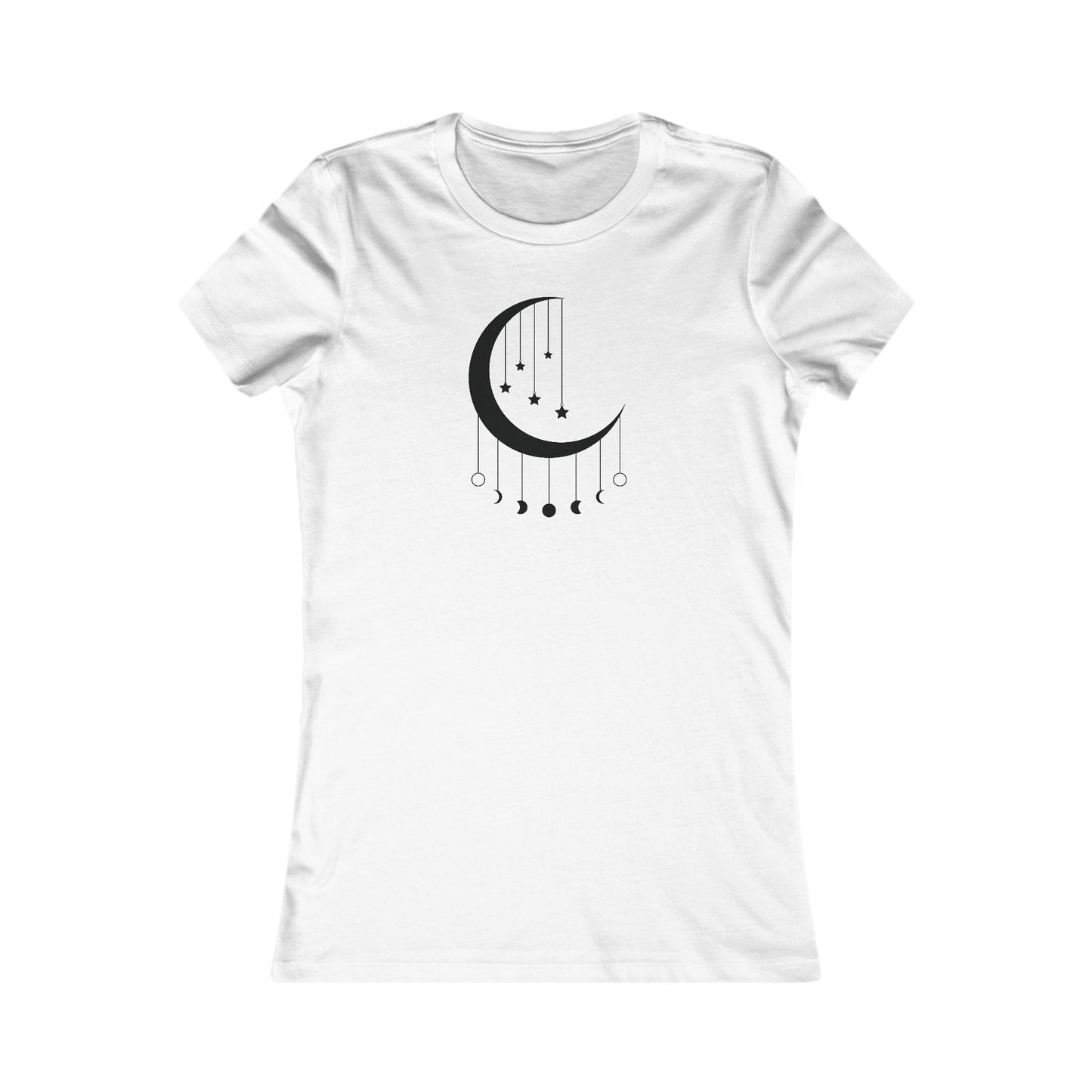 Hanging Moon Phases Fitted Tee