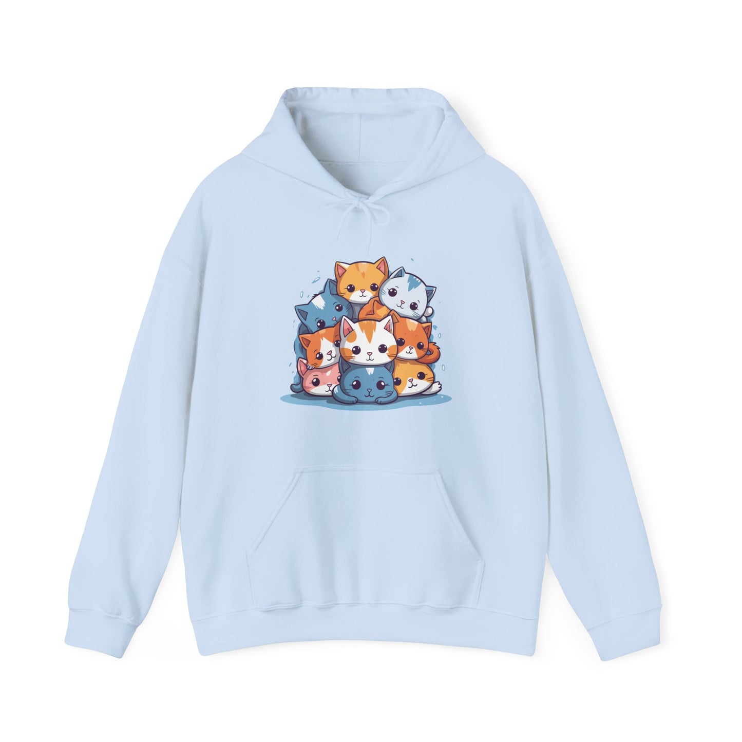 Cute Cat Pile Hooded Sweatshirt