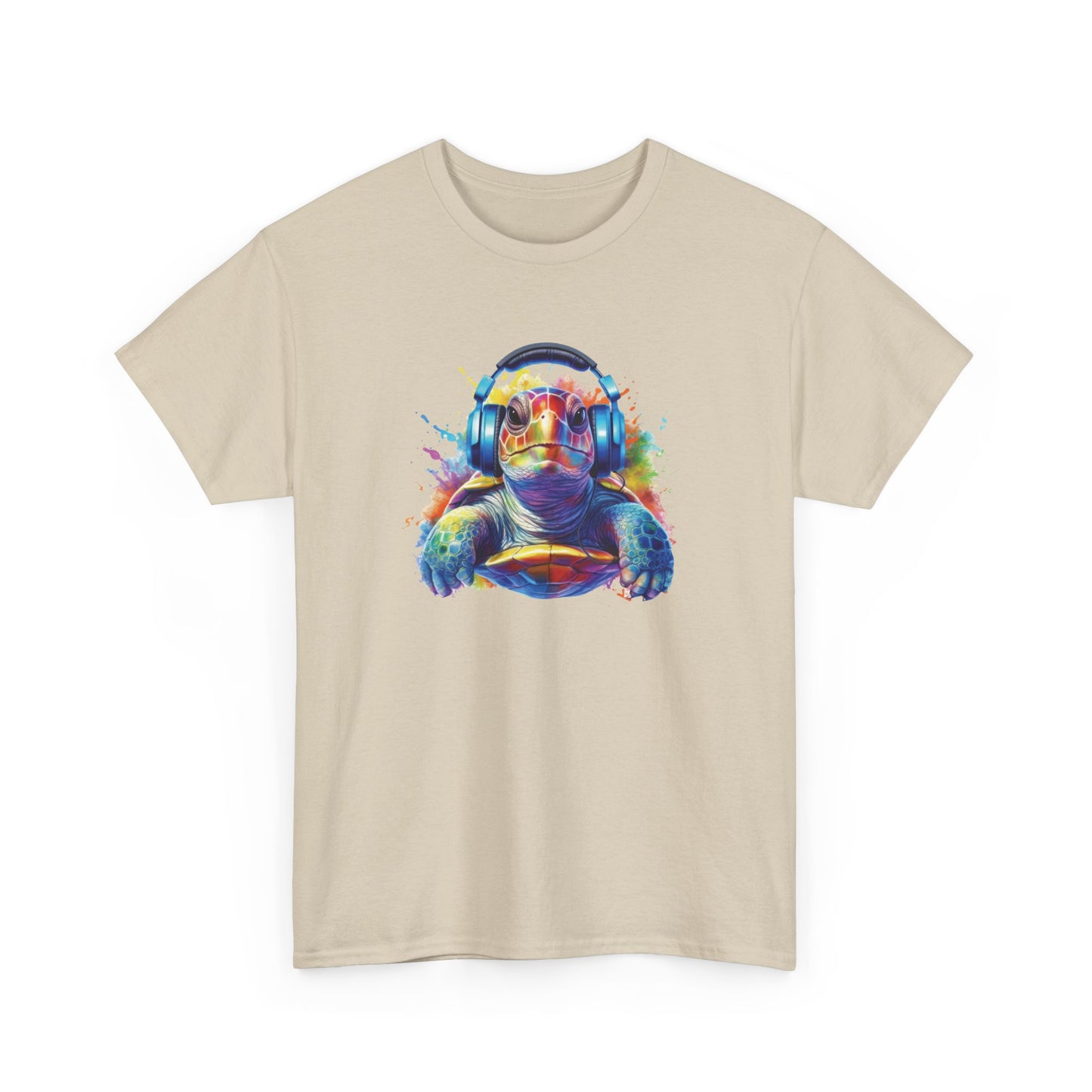 Turtle with Headphones Short Sleeve Tee