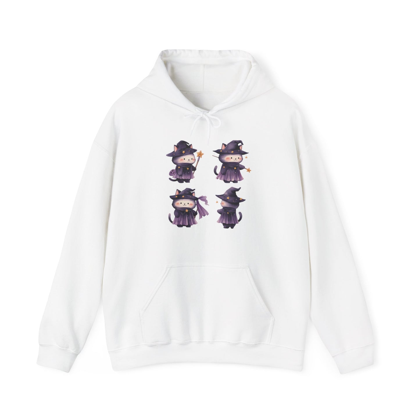 Cute Witch Cat Set Hooded Sweatshirt