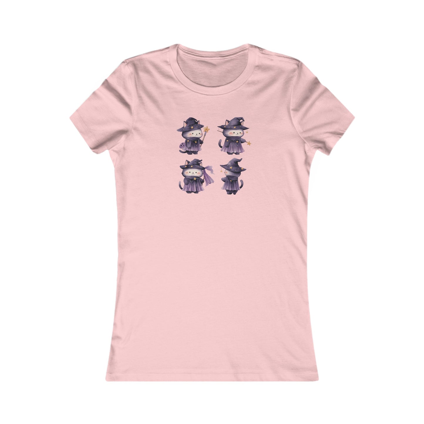 Cute Witch Cat Set Fitted Tee