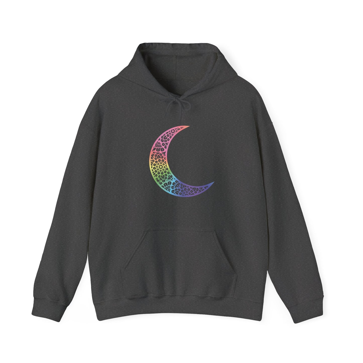 Colorful Mandala Moon Hooded Sweatshirt
