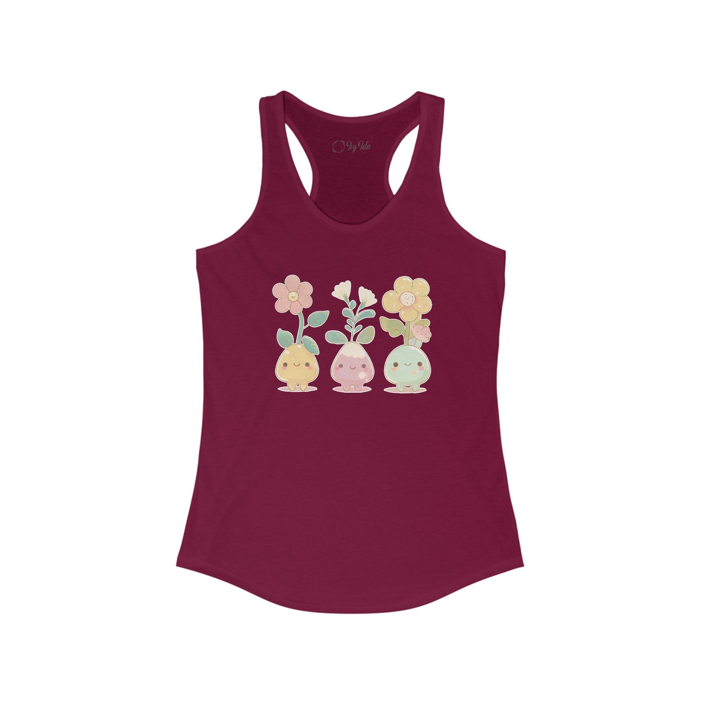 Cute Flower Set Racerback Tank