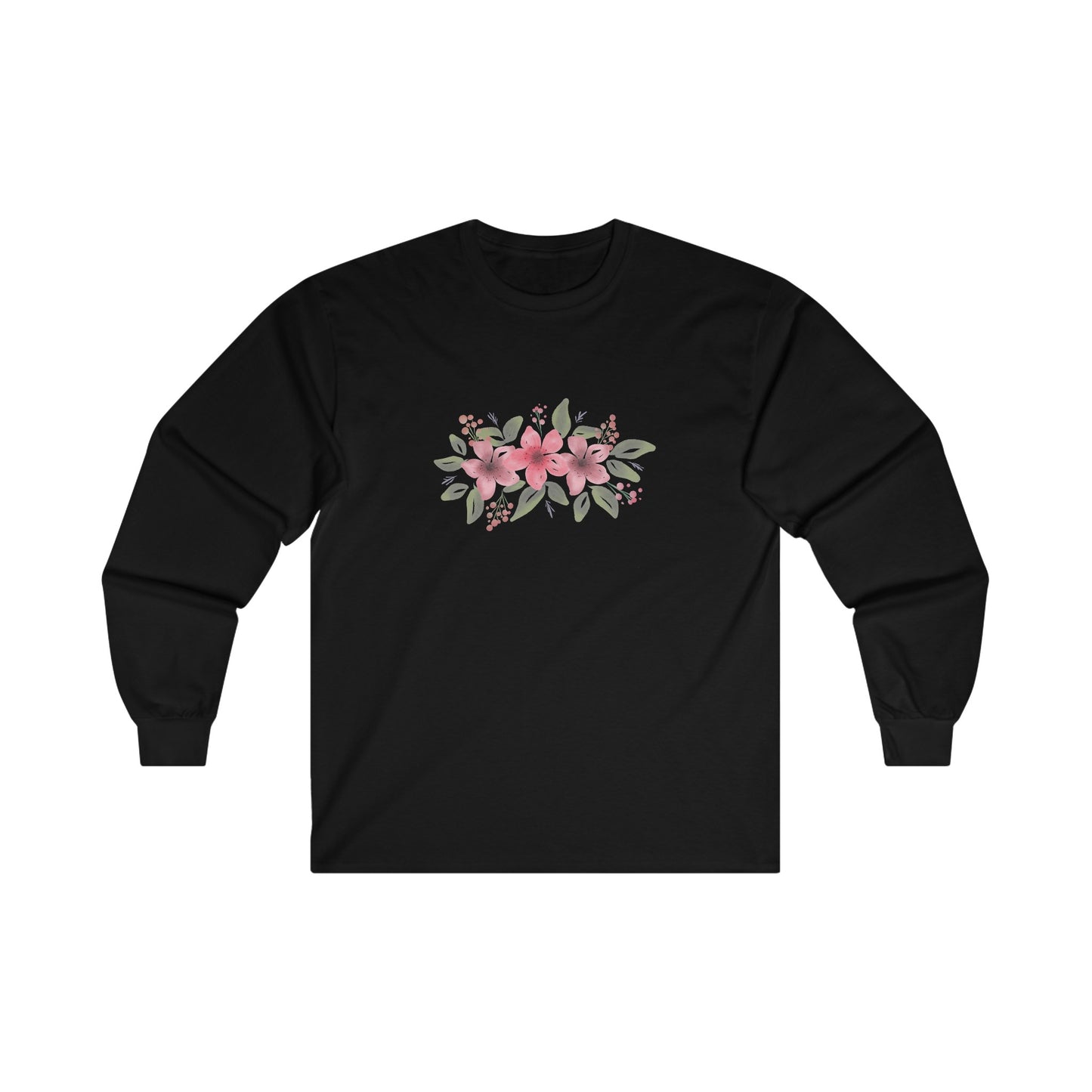 Pink Flowers Long Sleeve Tee