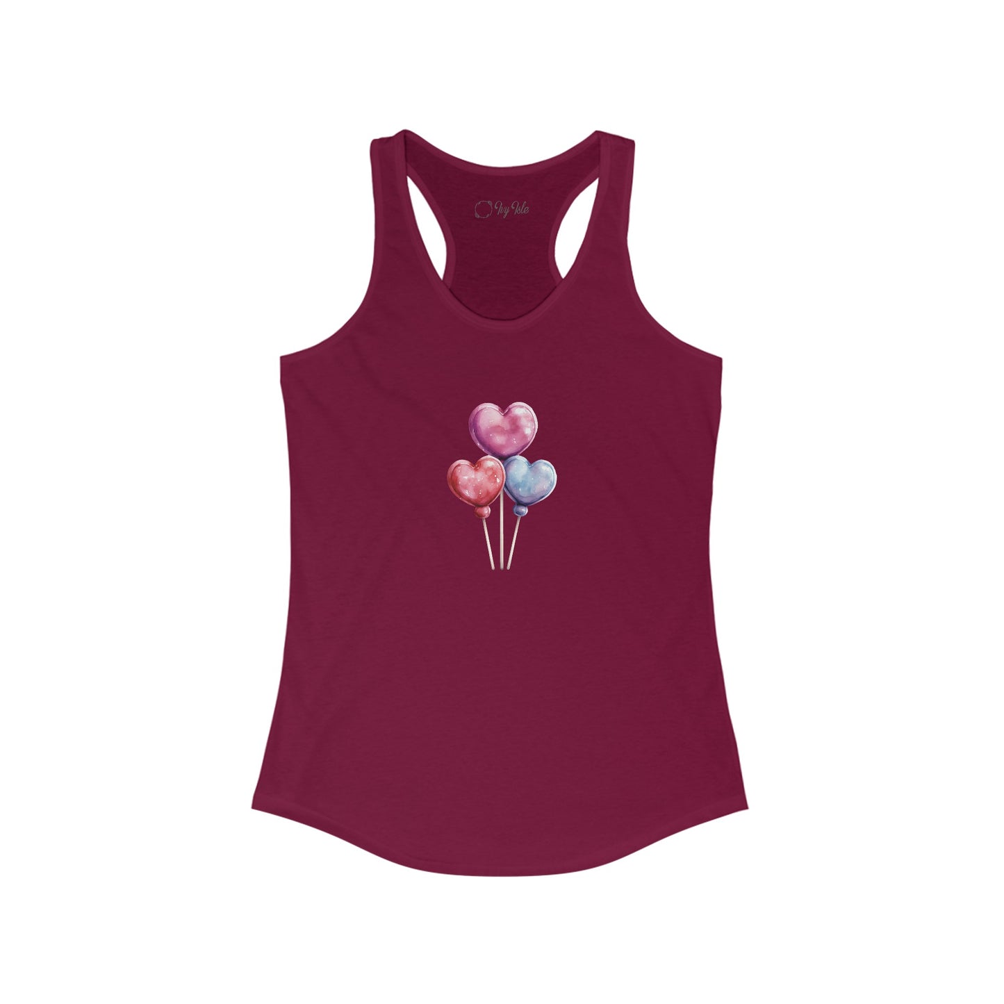 Heart Balloons Racerback Tank
