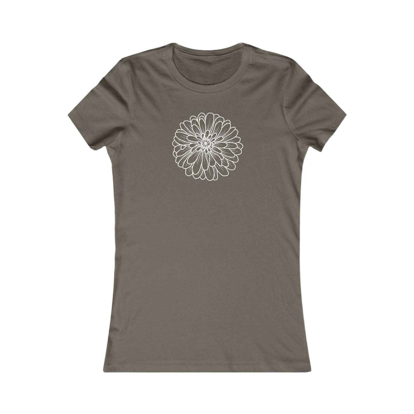 Flower Outline Fitted Tee