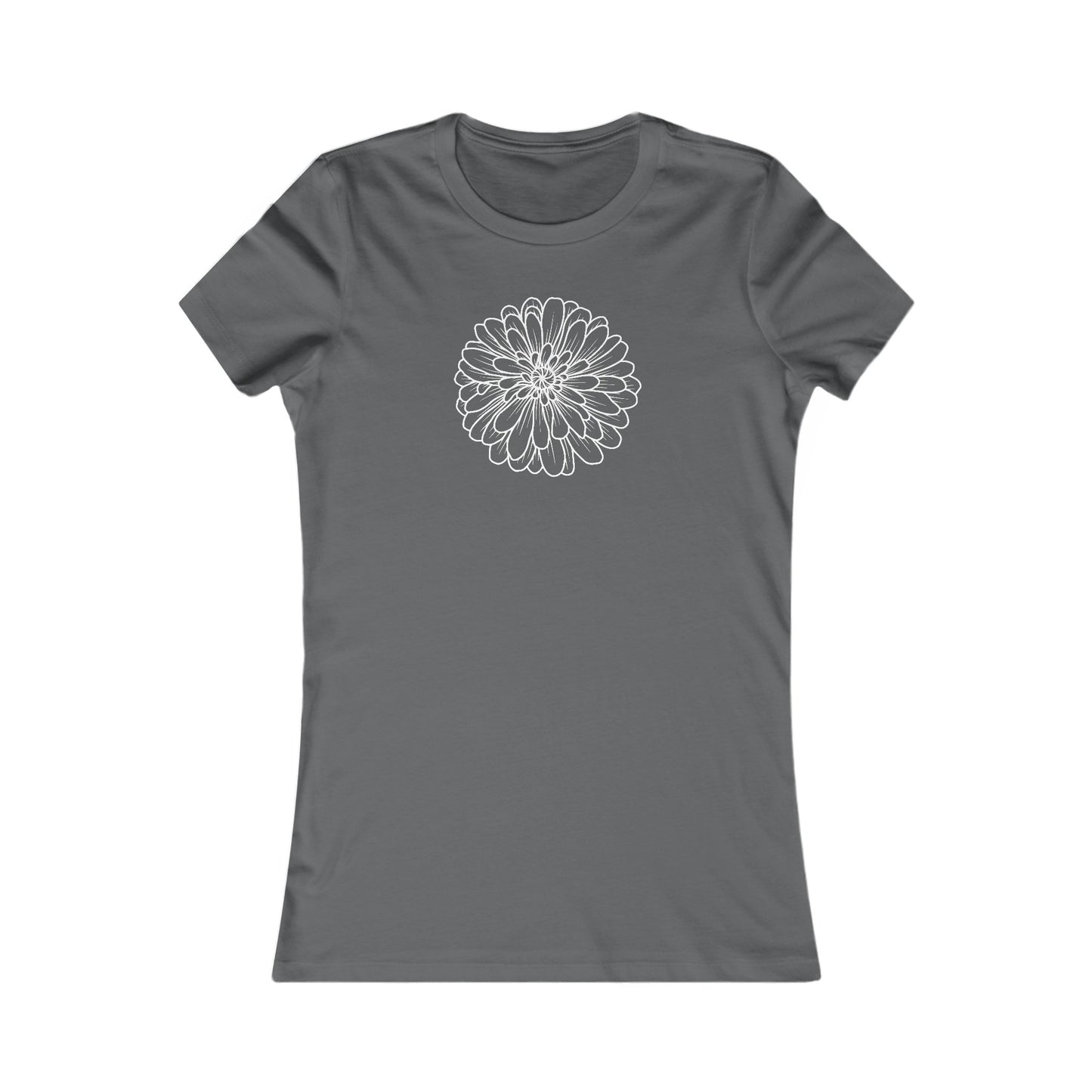 Flower Outline Fitted Tee