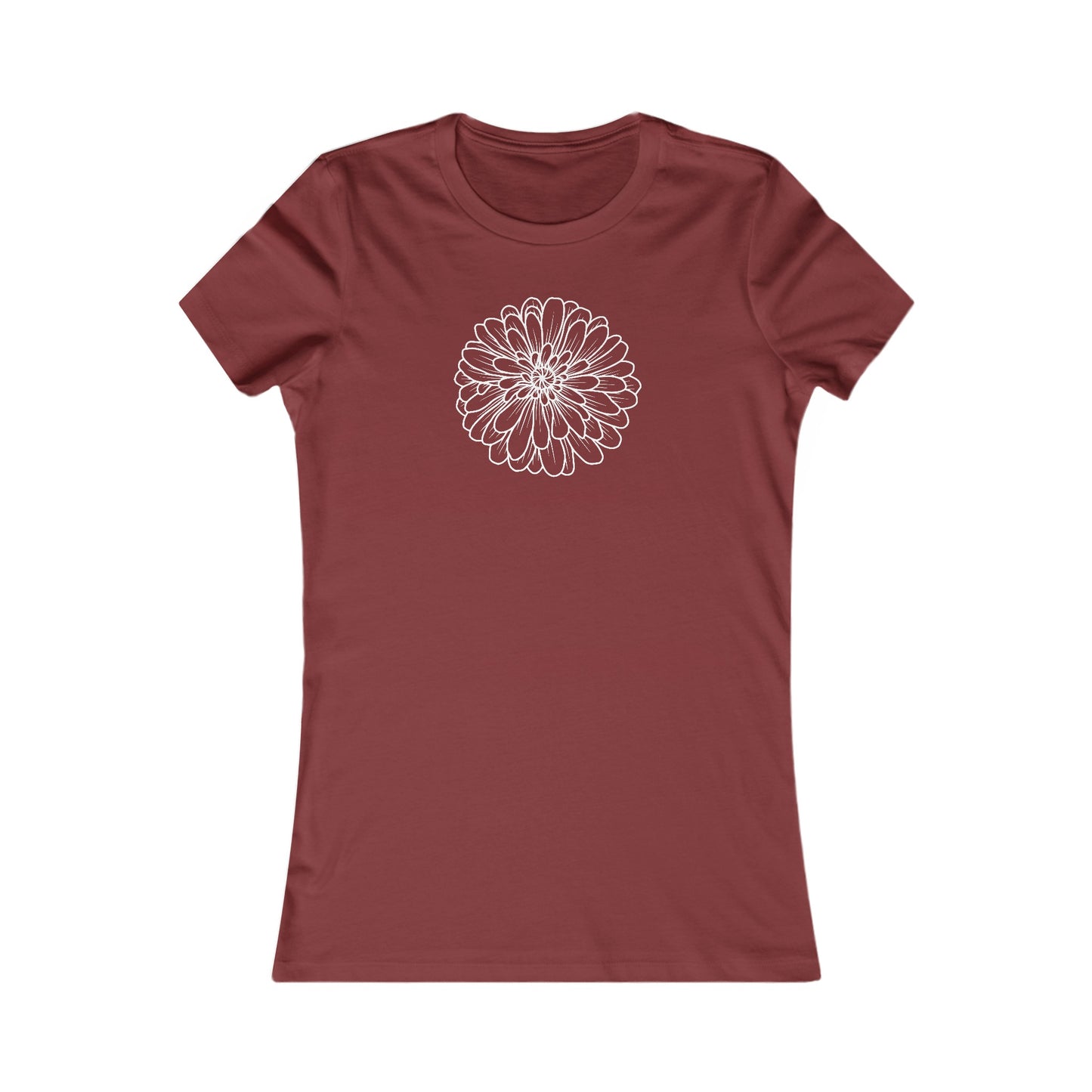Flower Outline Fitted Tee