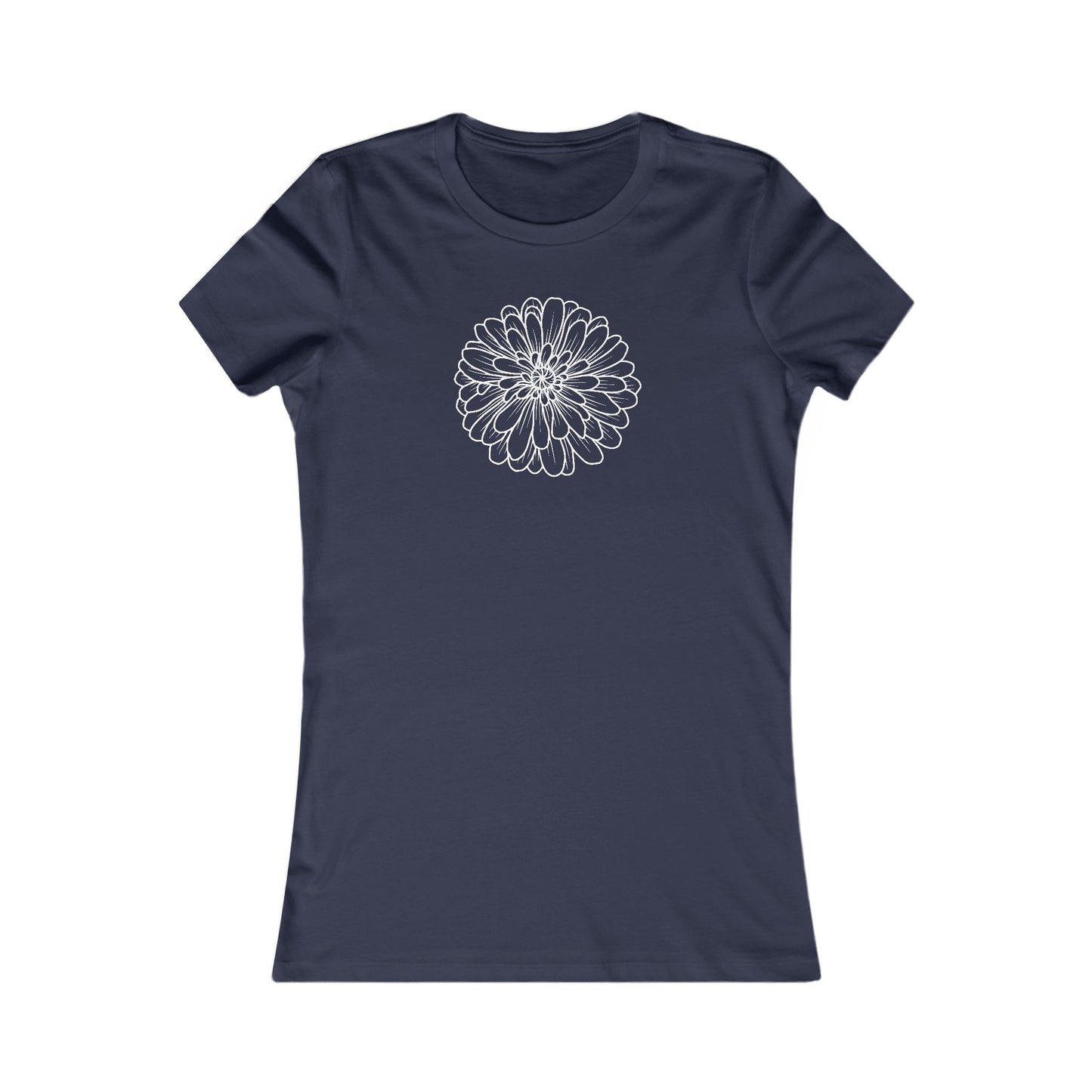 Flower Outline Fitted Tee
