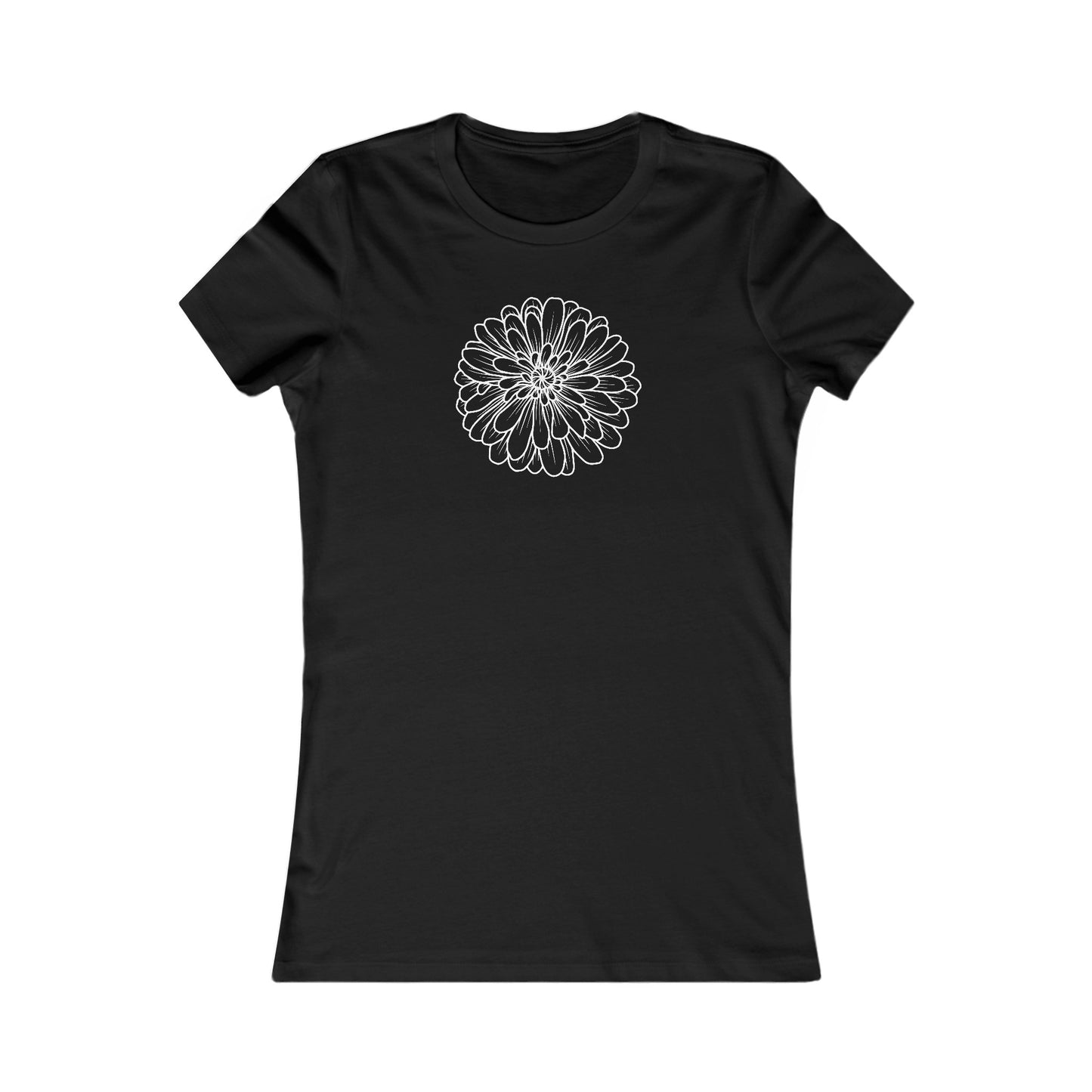 Flower Outline Fitted Tee