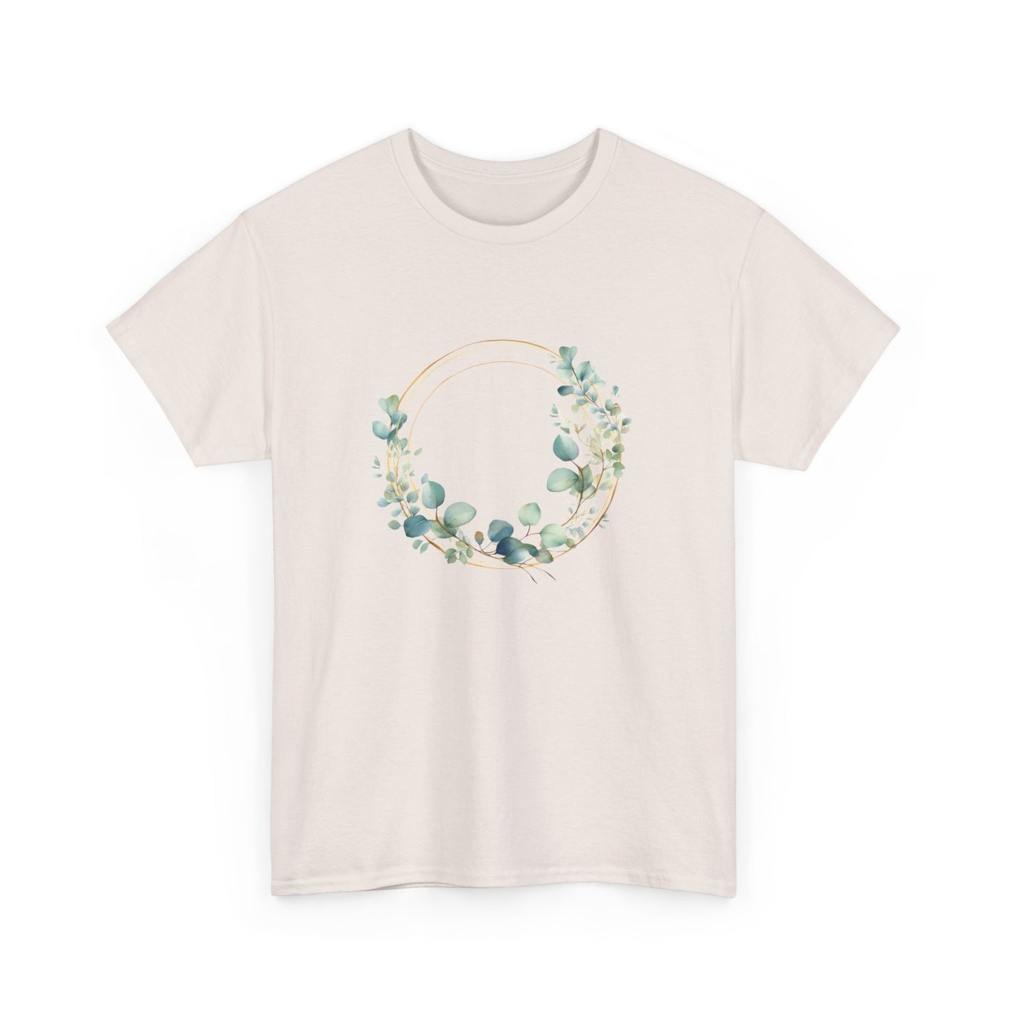 Watercolor Leaf Circle Short Sleeve Tee