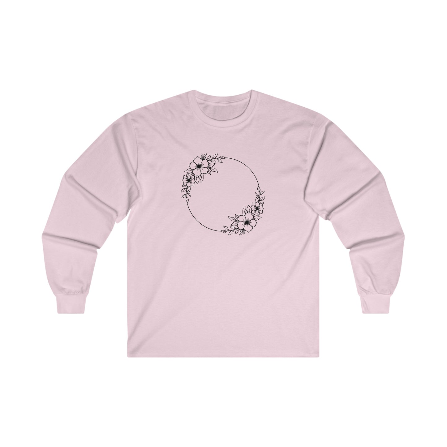 Double Large Flower Circle Long Sleeve Tee