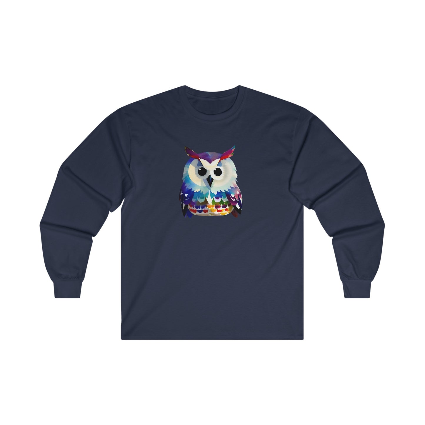 Watercolor Owl Long Sleeve Tee