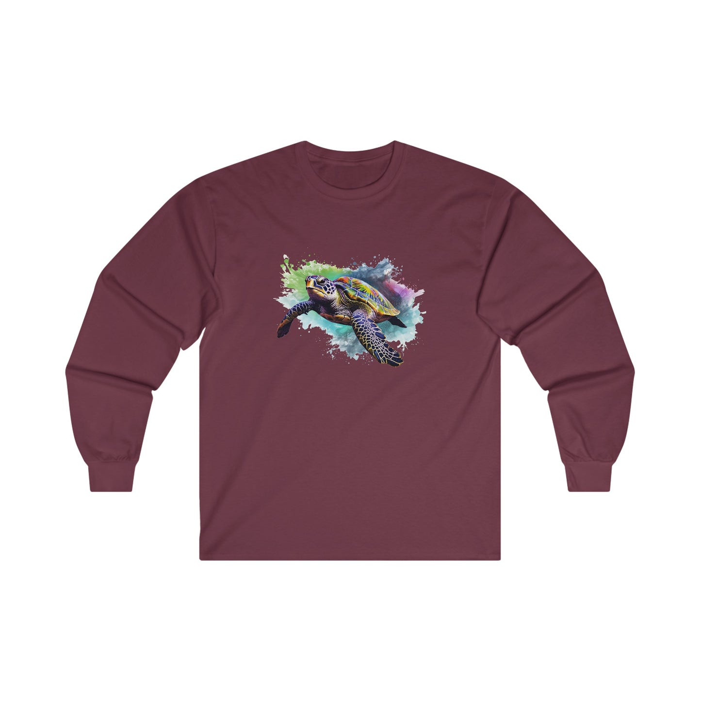 Watercolor Sea Turtle Long Sleeve Tee