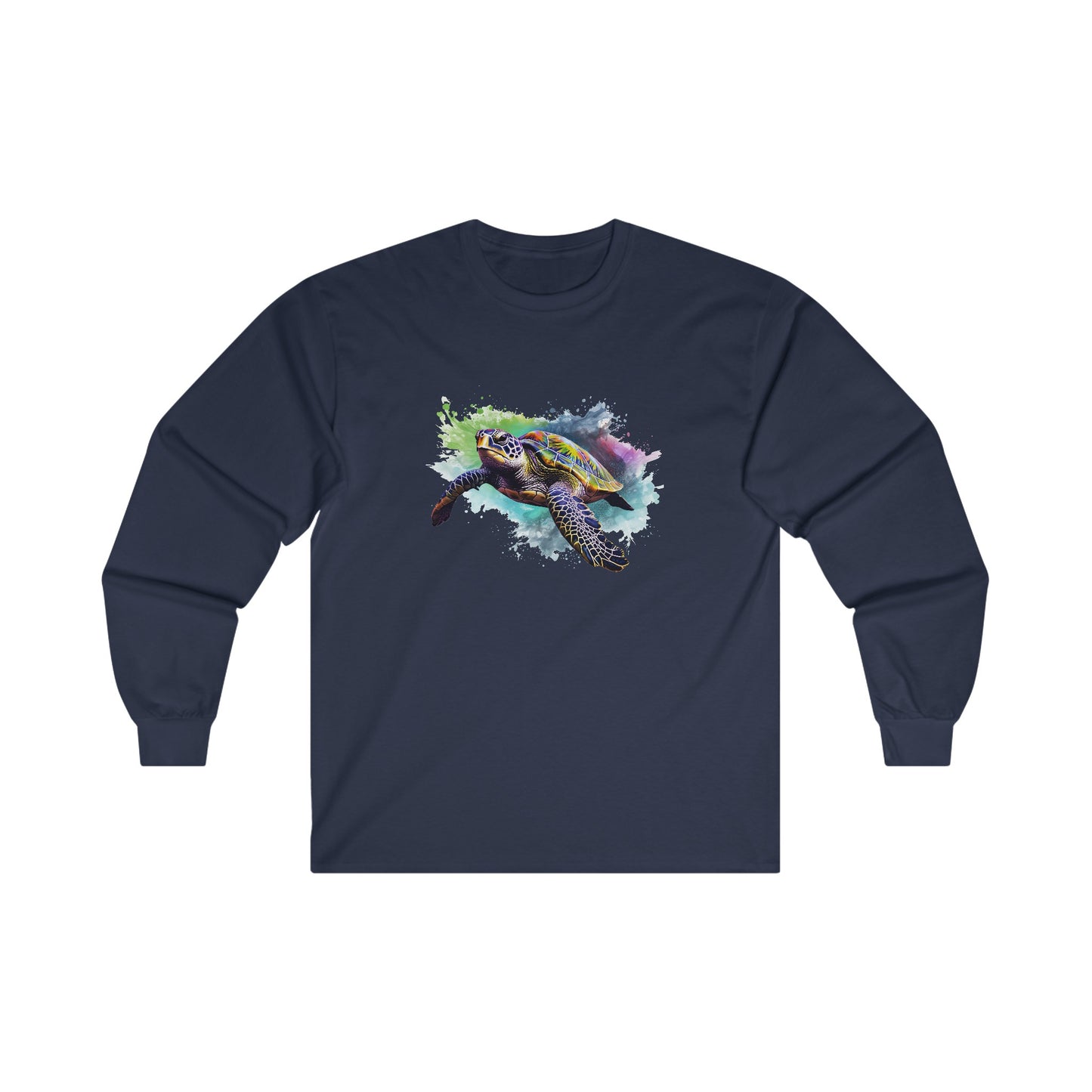 Watercolor Sea Turtle Long Sleeve Tee