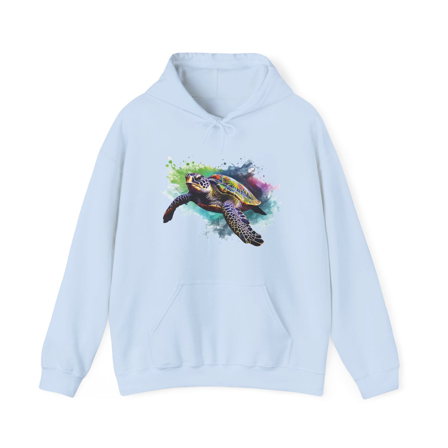 Watercolor Sea Turtle Hooded Sweatshirt