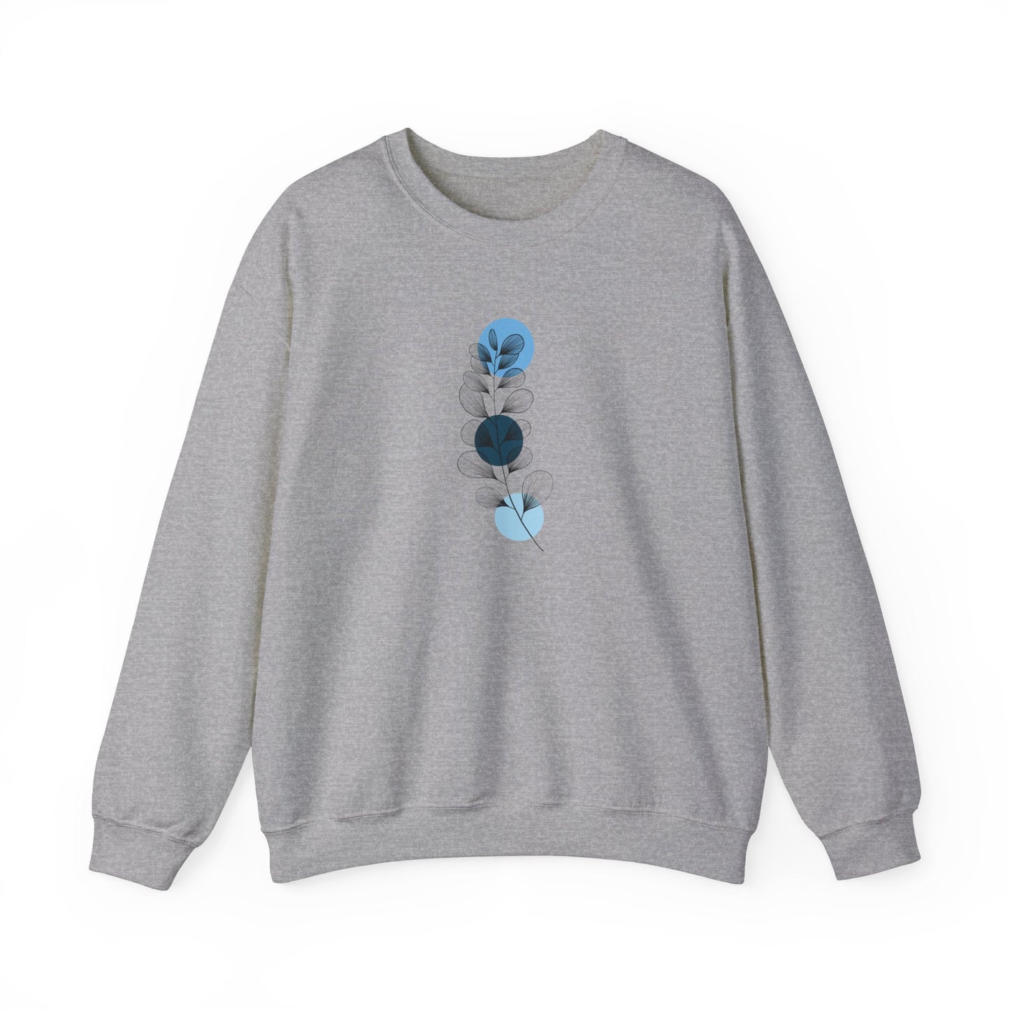 Blue Leaves Flower Sweatshirt