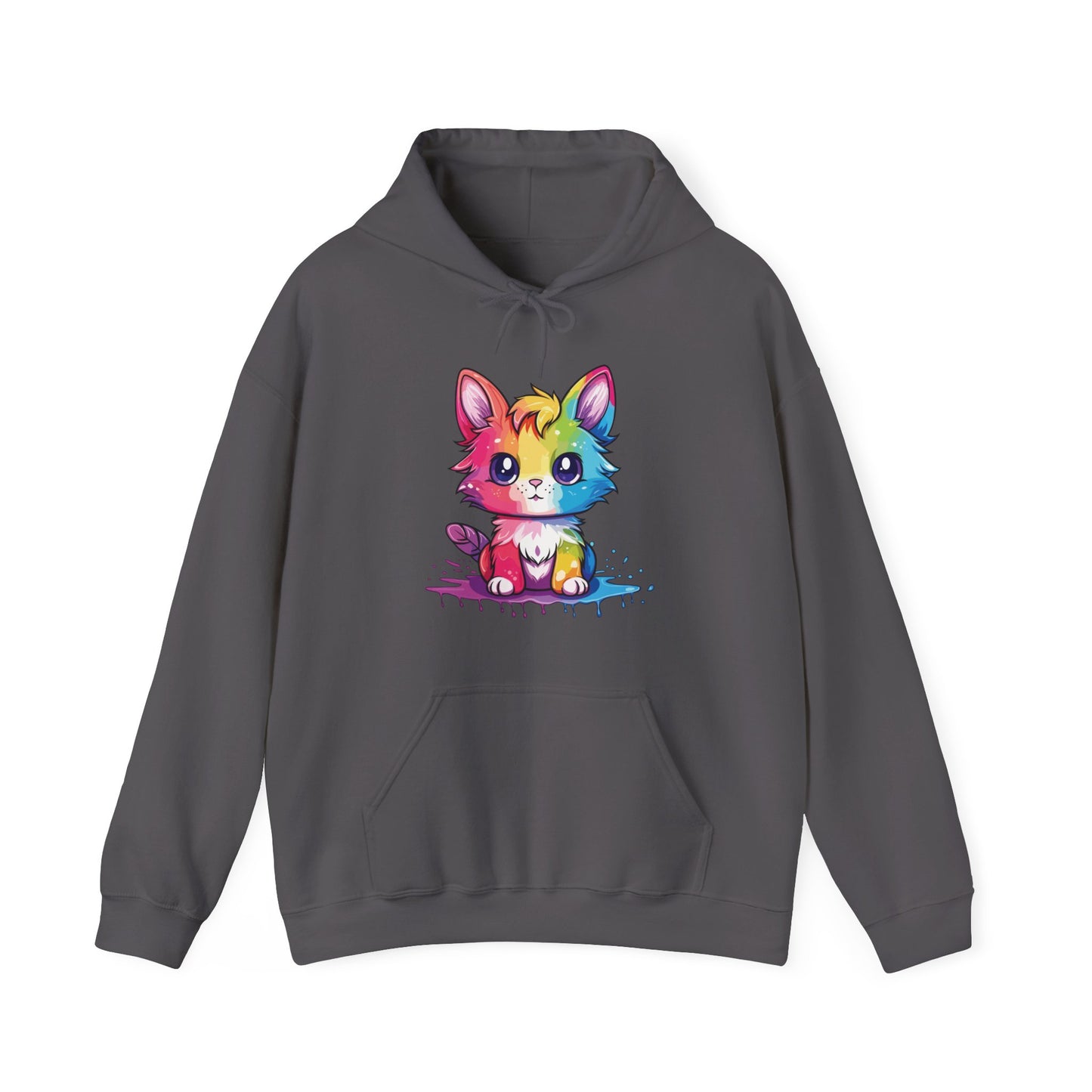 Rainbow Animated Cat Hooded Sweatshirt