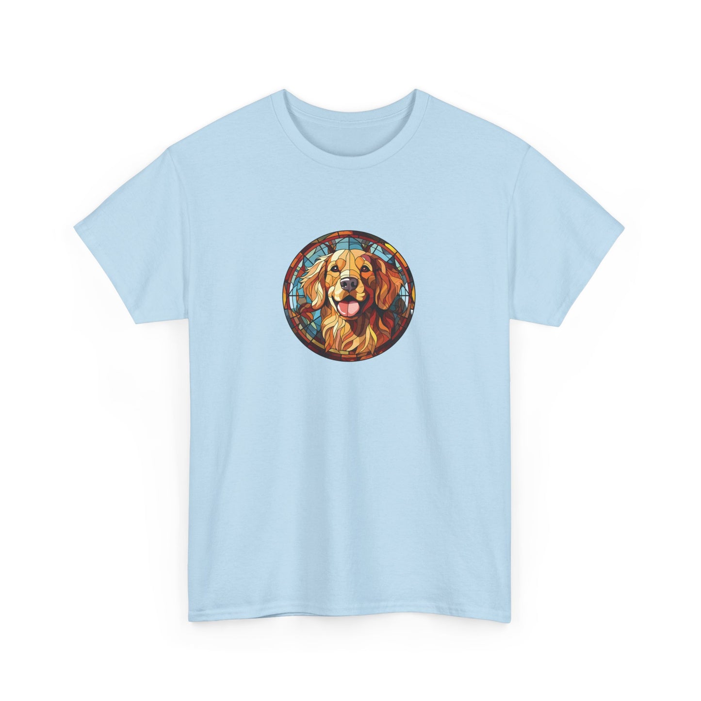 Stained Glass Golden Retriever Short Sleeve Tee