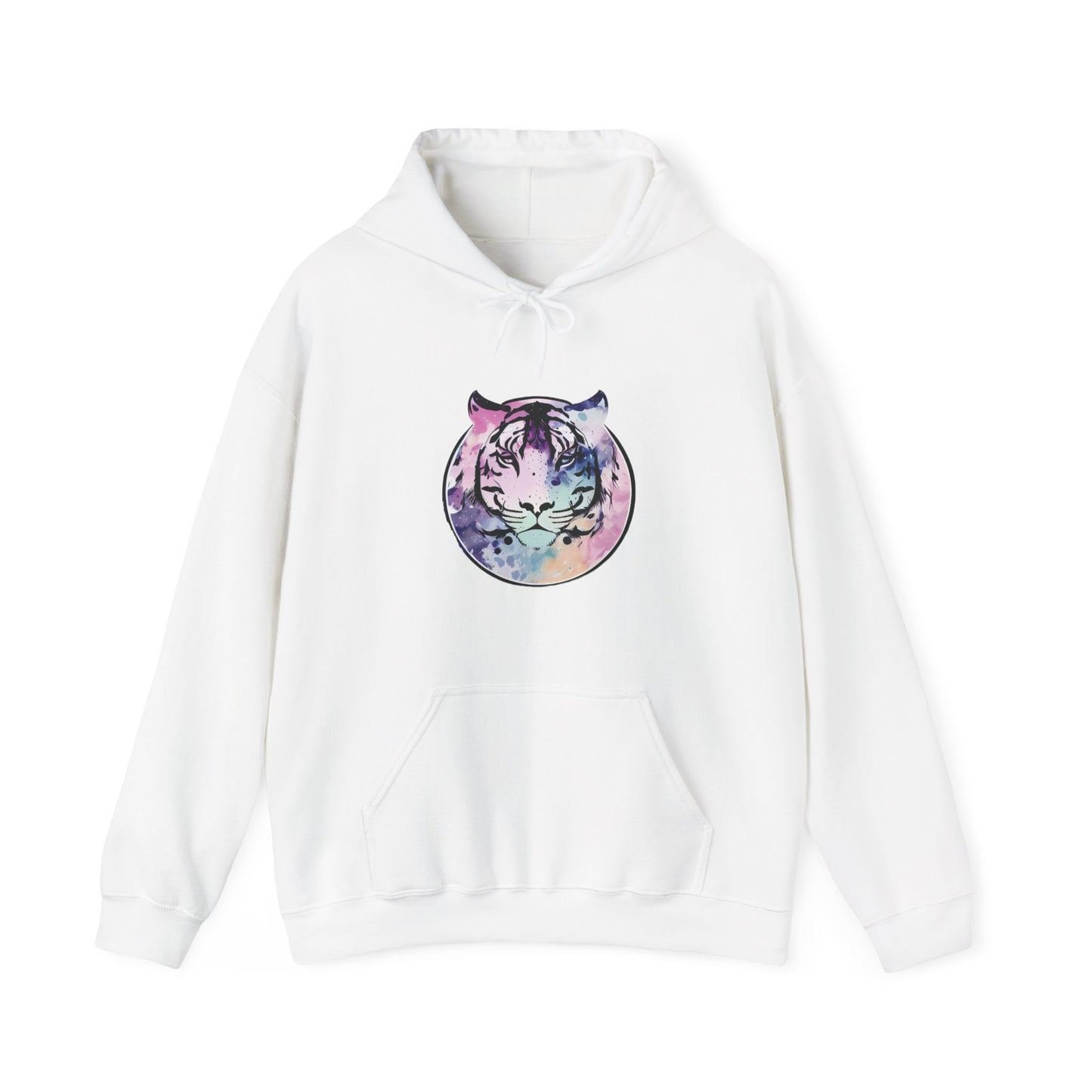 Watercolor Tiger Hooded Sweatshirt