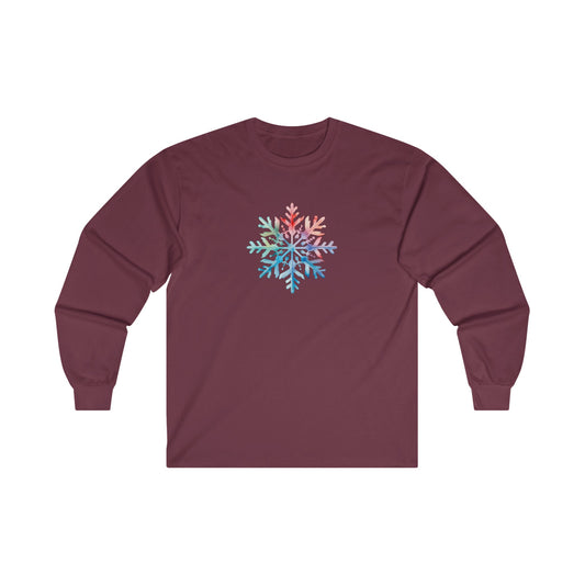 Watercolor Snowflake Long Sleeve Tee