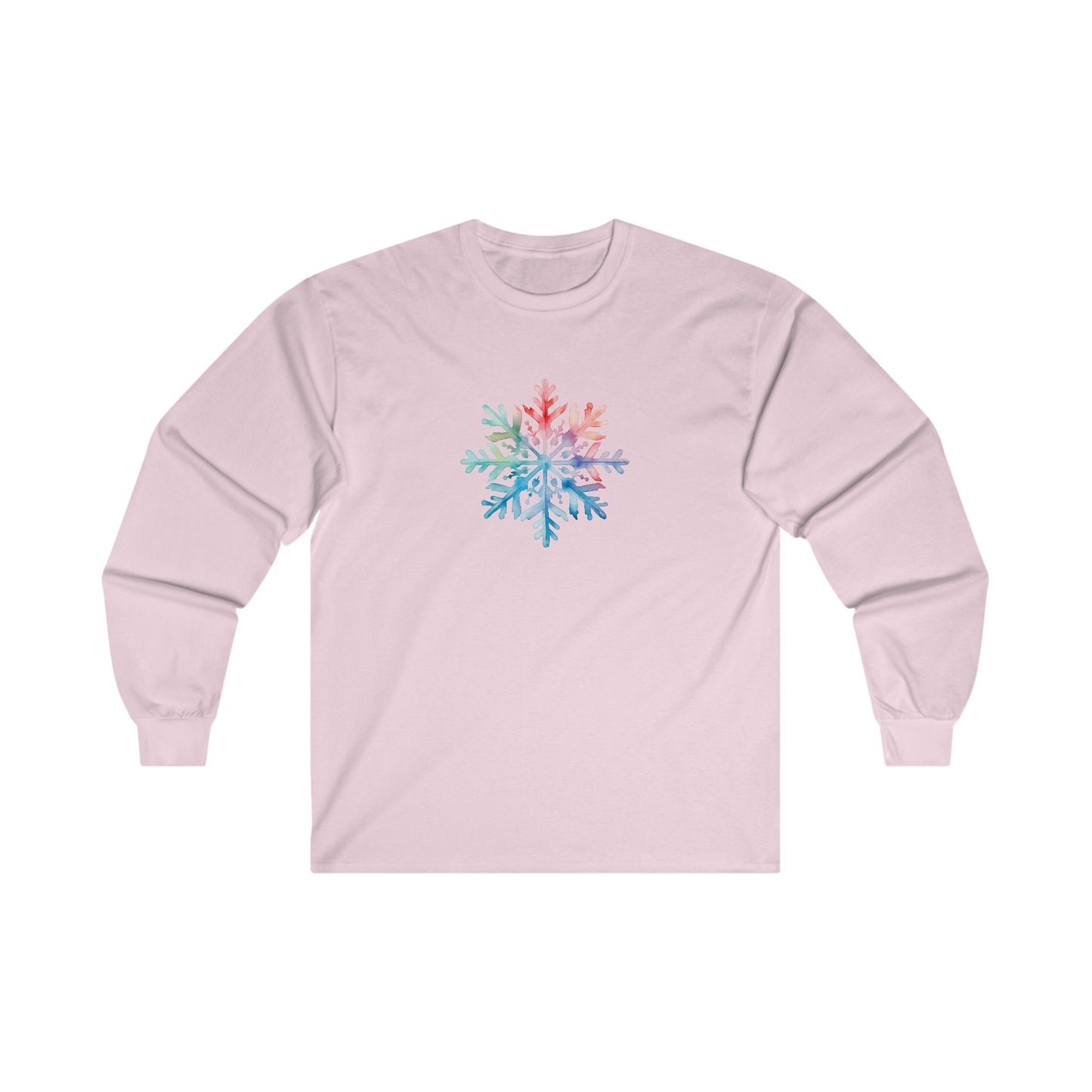 Watercolor Snowflake Long Sleeve Tee