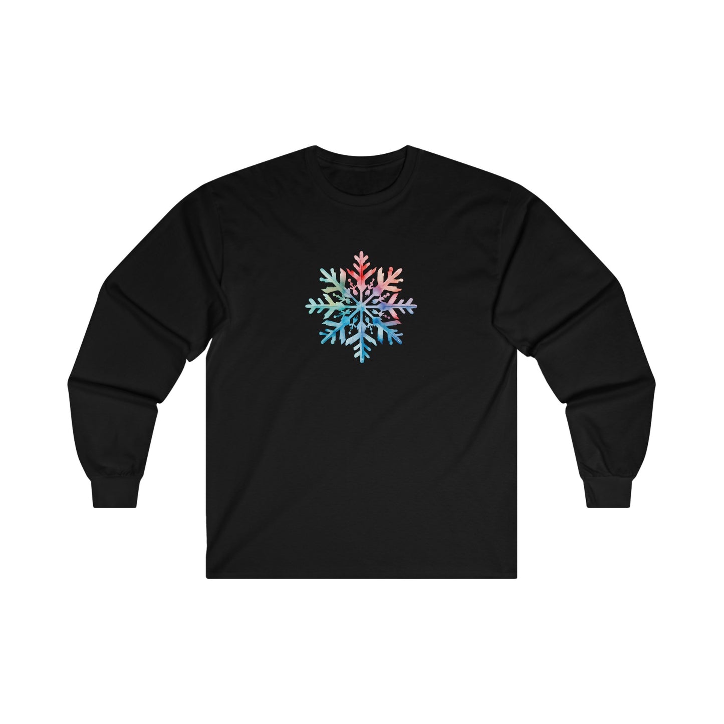Watercolor Snowflake Long Sleeve Tee