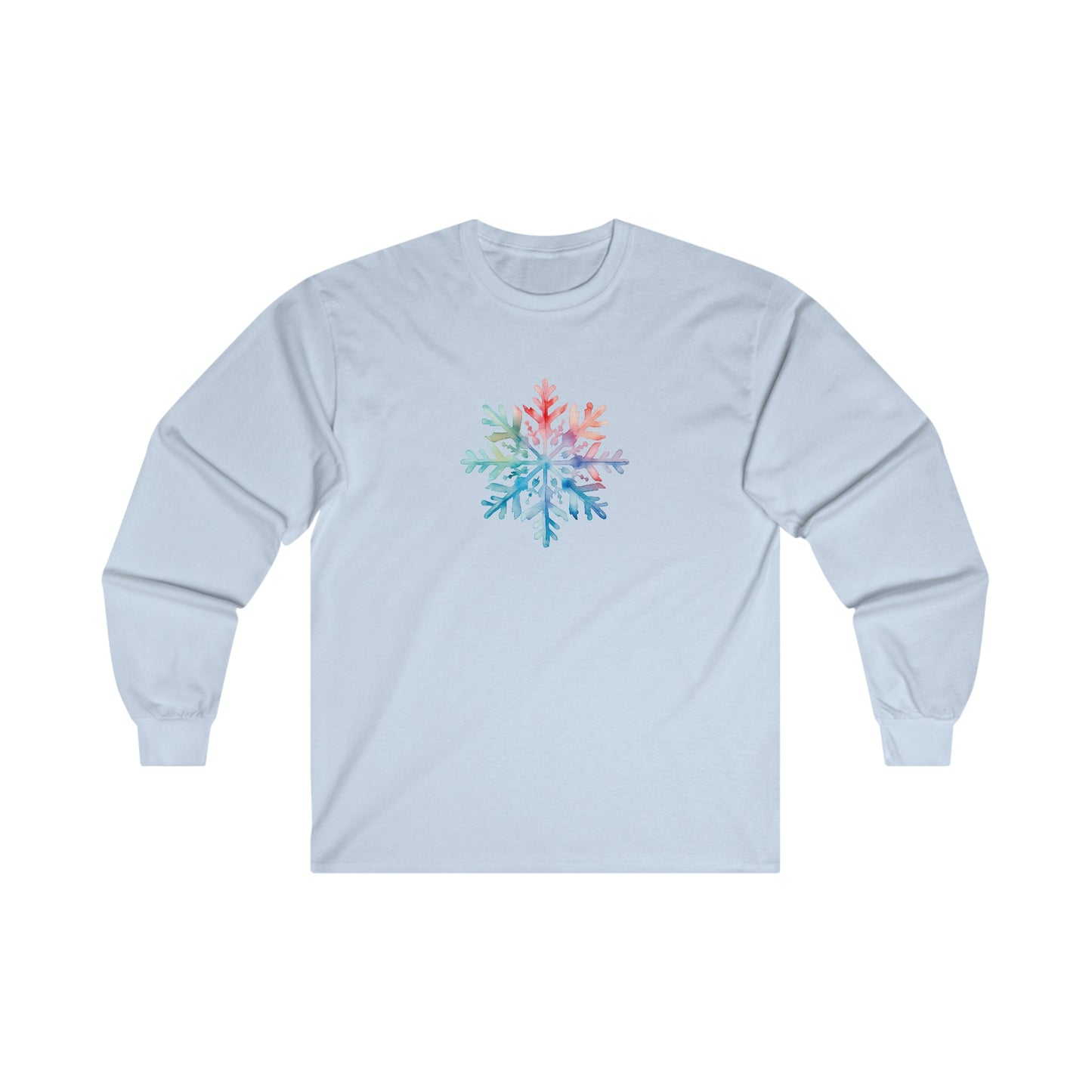 Watercolor Snowflake Long Sleeve Tee