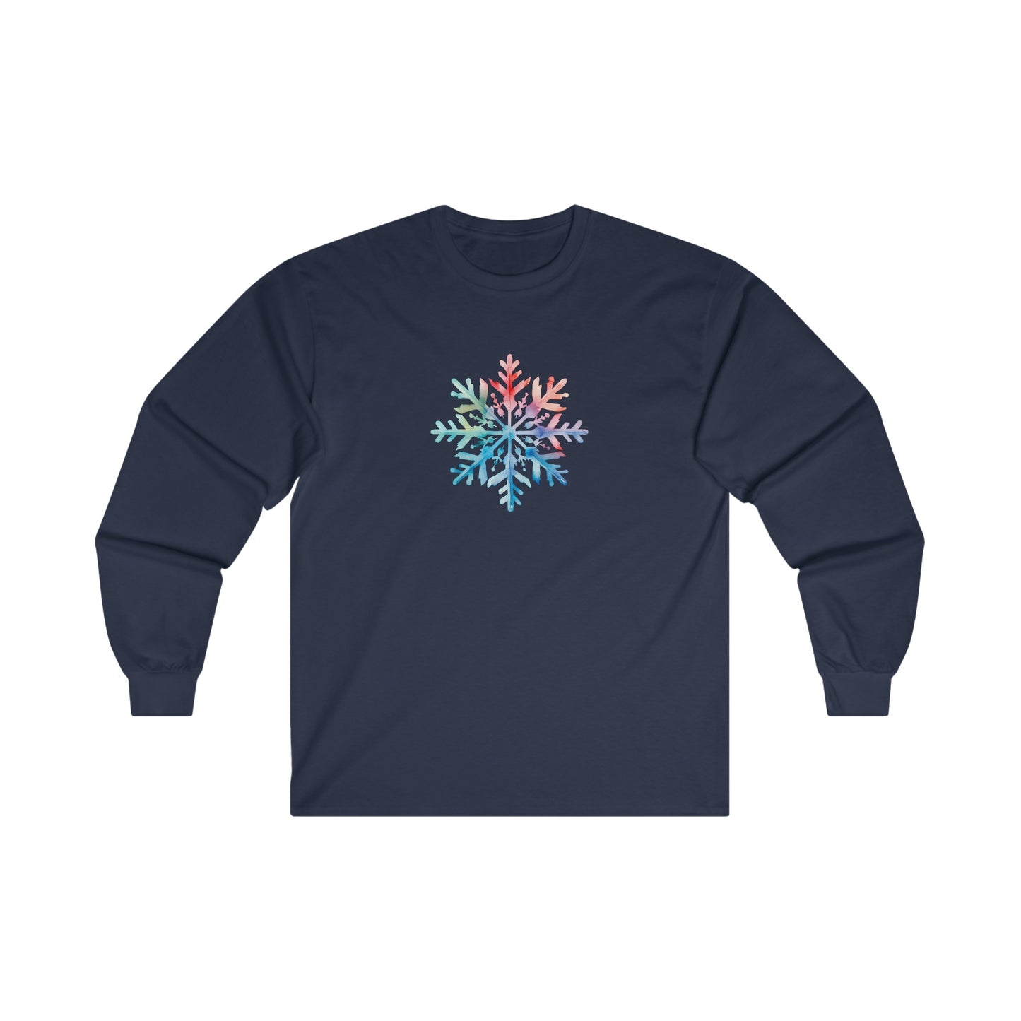 Watercolor Snowflake Long Sleeve Tee