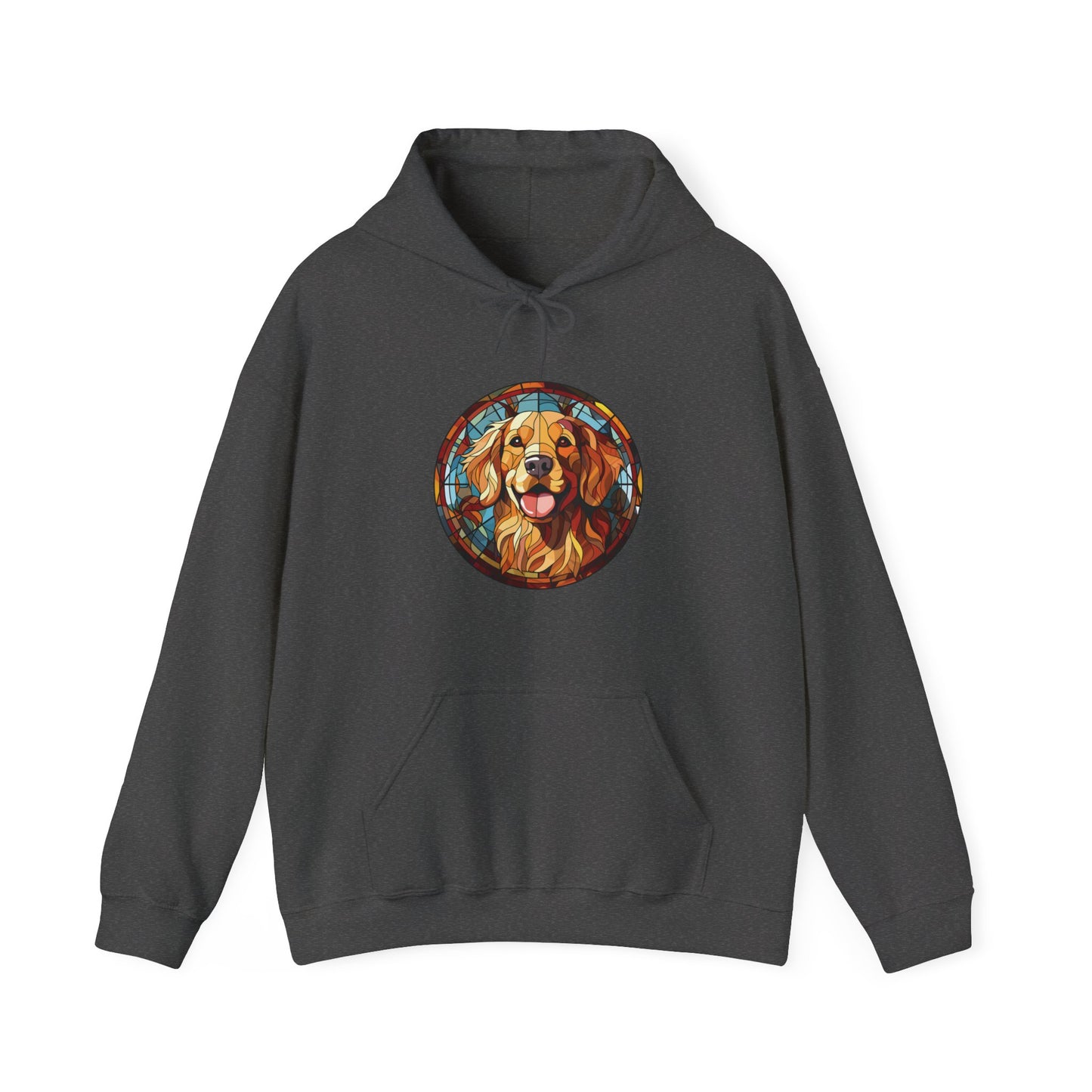 Stained Glass Golden Retriever Hooded Sweatshirt