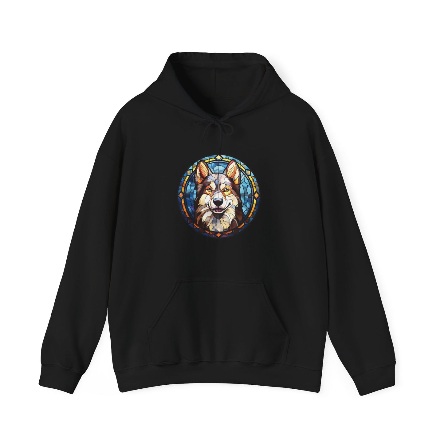 Stained Glass Husky Hooded Sweatshirt