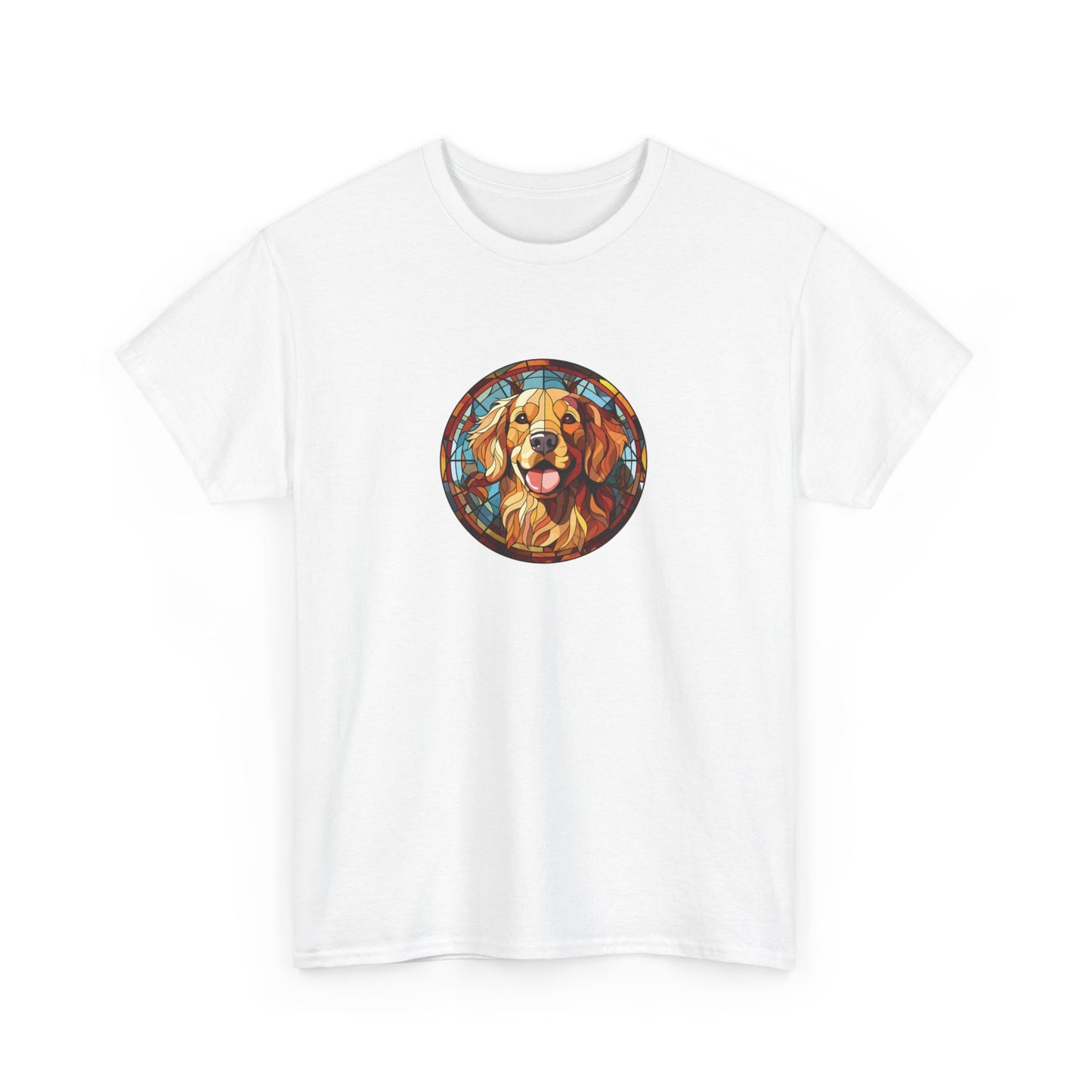 Stained Glass Golden Retriever Short Sleeve Tee