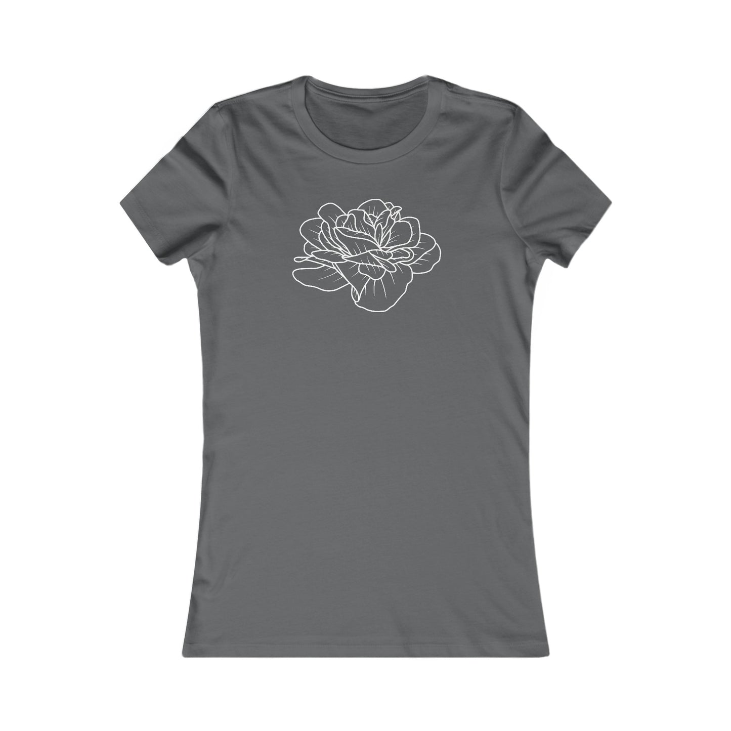 Rose Outline Fitted Tee