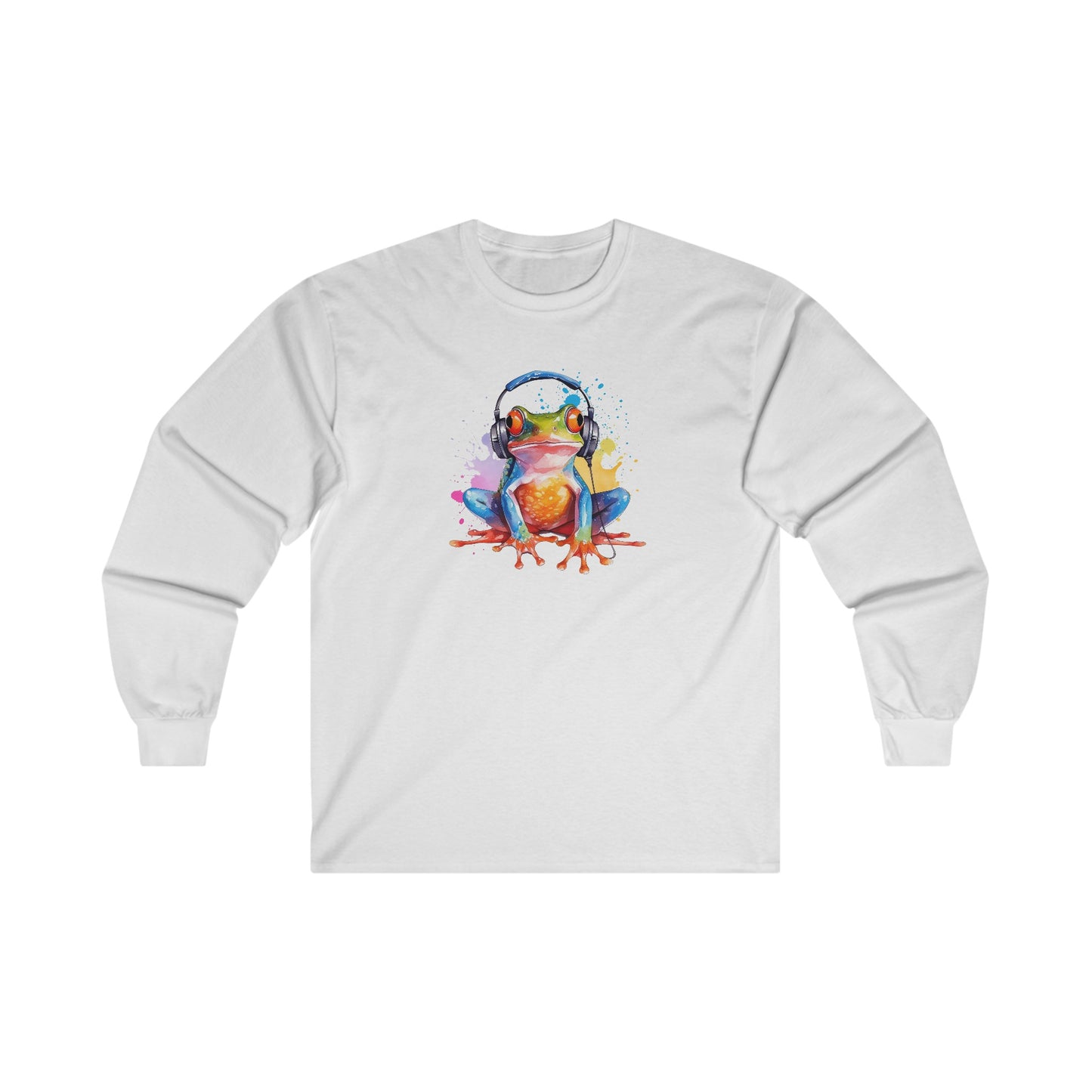 Frog with Headphones Long Sleeve Tee
