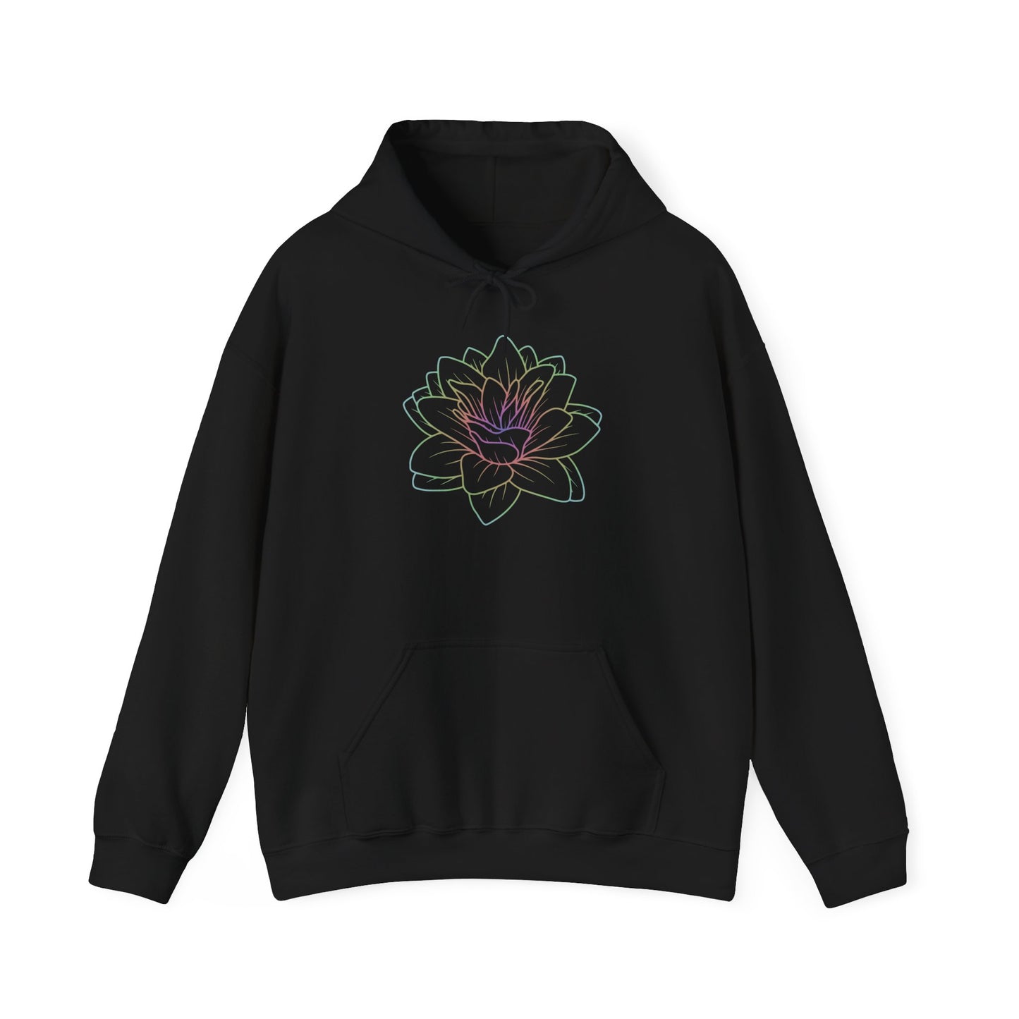Colorful Lotus Hooded Sweatshirt