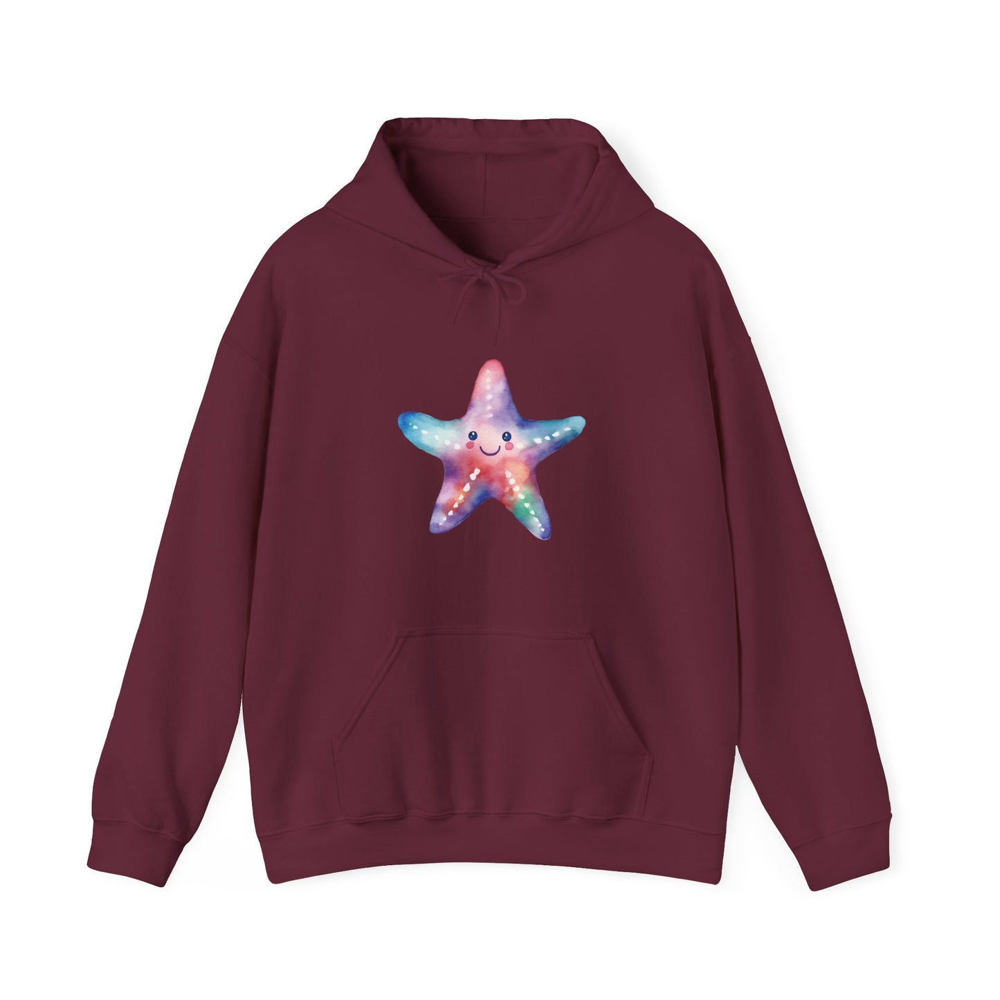 Watercolor Starfish Hooded Sweatshirt