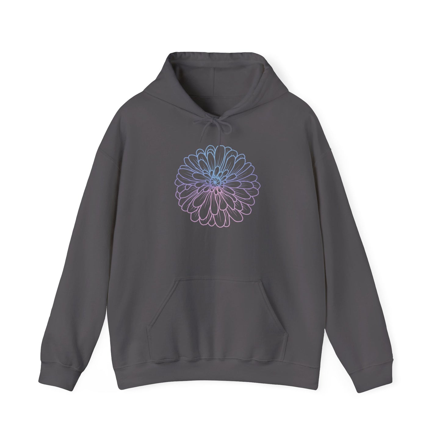 Colorful Flower Outline Hooded Sweatshirt