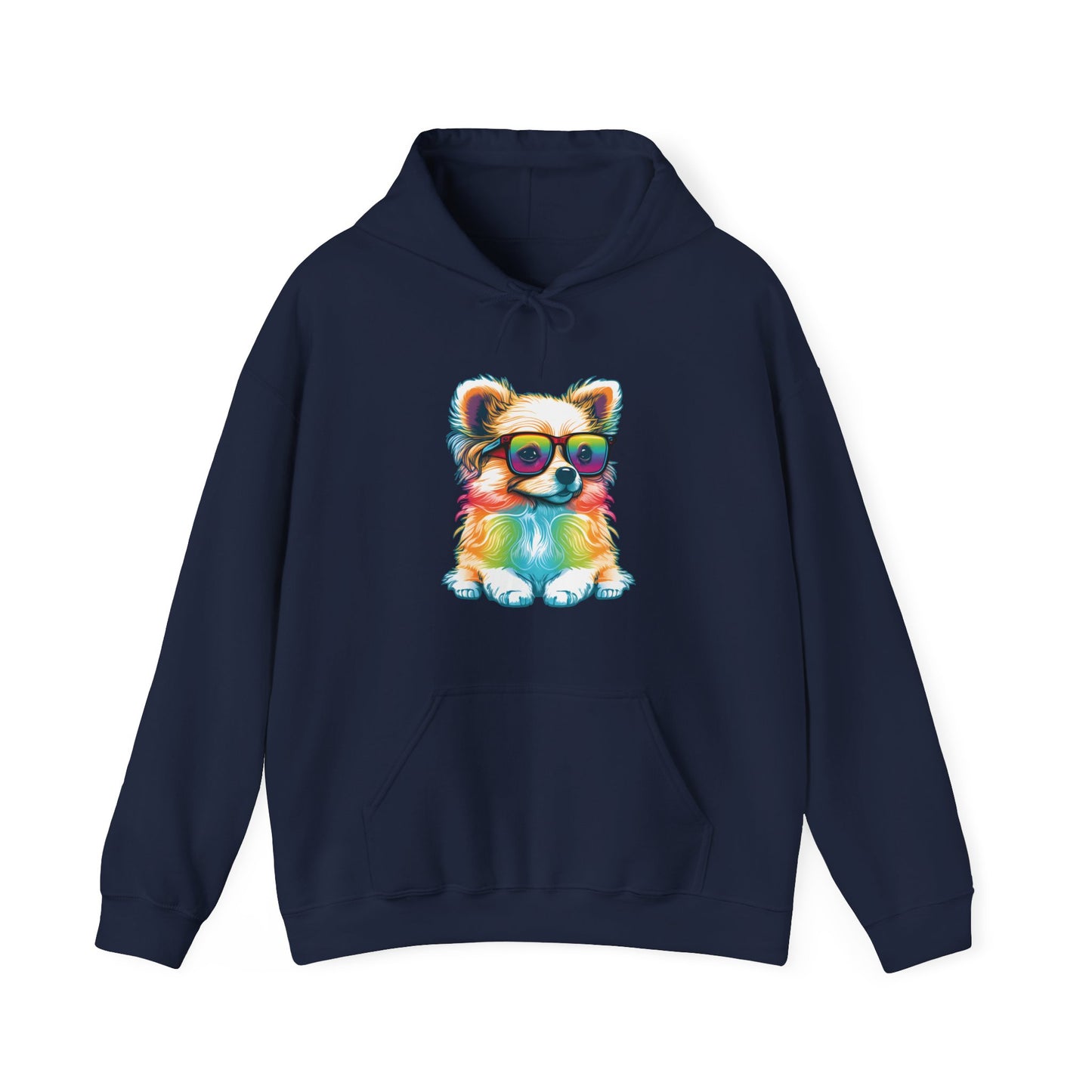 Dog with Sunglasses Hooded Sweatshirt 004