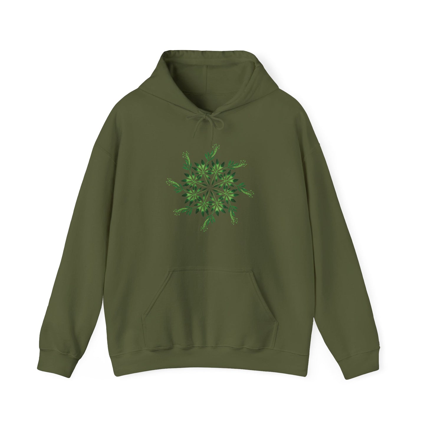Leaf Mandala Hooded Sweatshirt