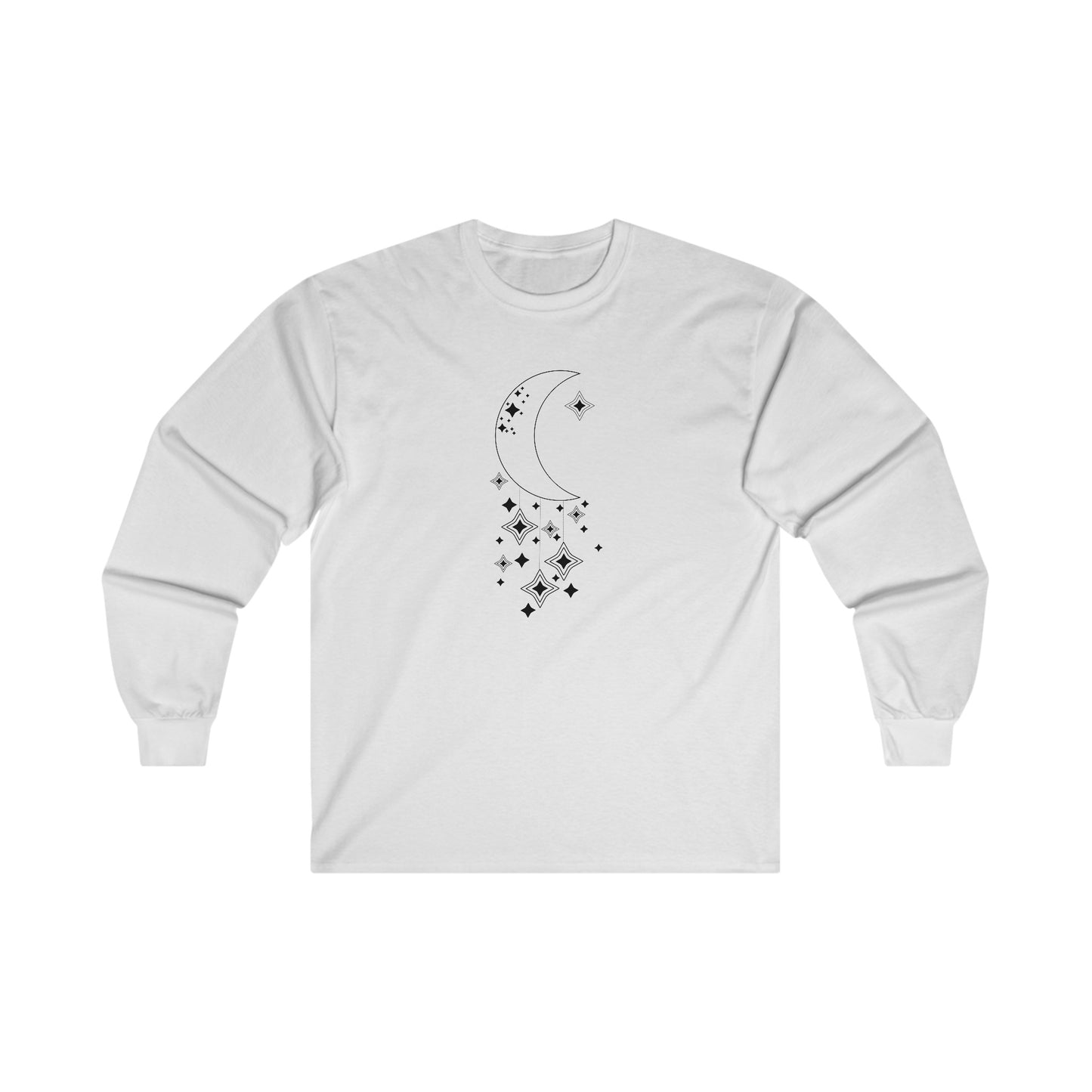 Moon and Hanging Stars Long Sleeve Tee