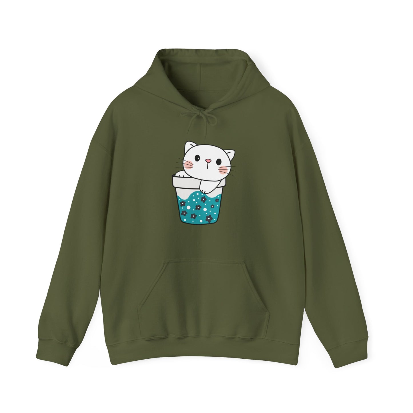 Cute Cat Cup Hooded Sweatshirt