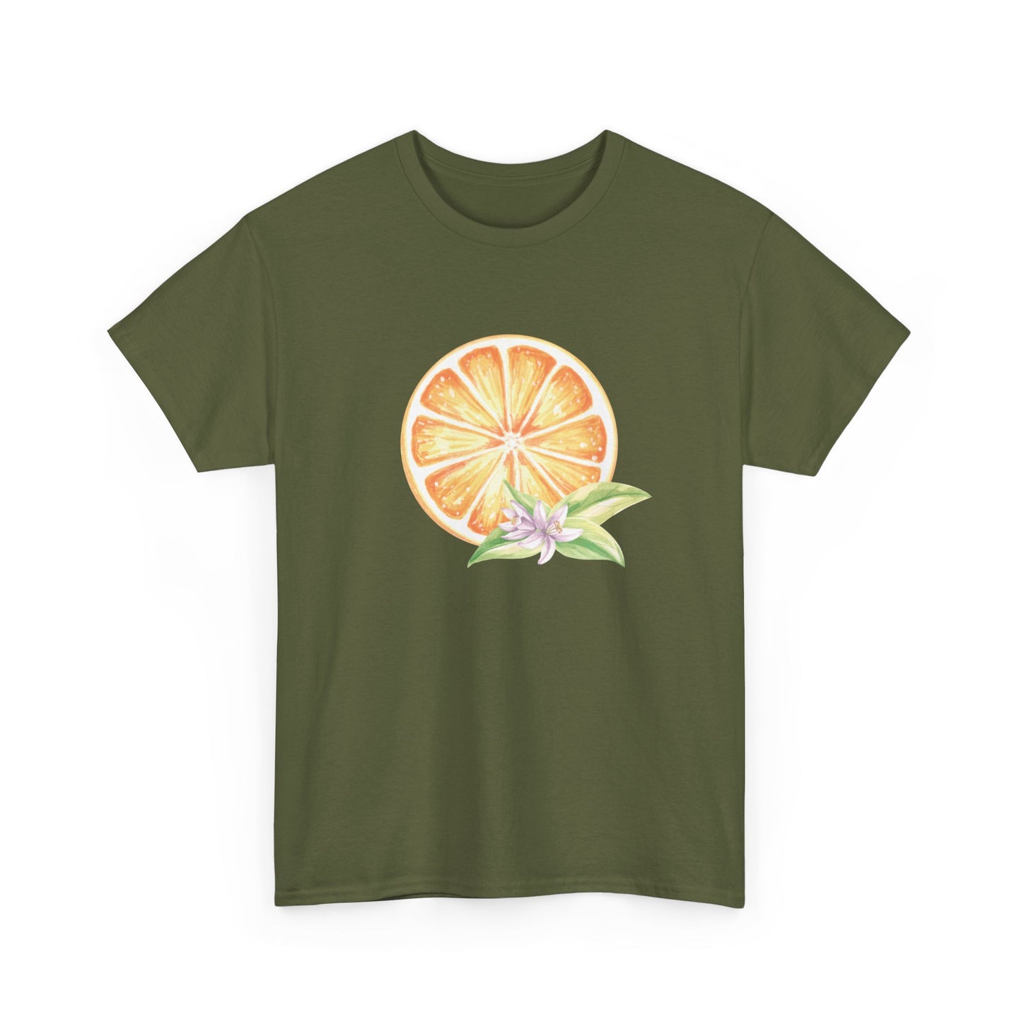 Orange and Leaf Short Sleeve Tee