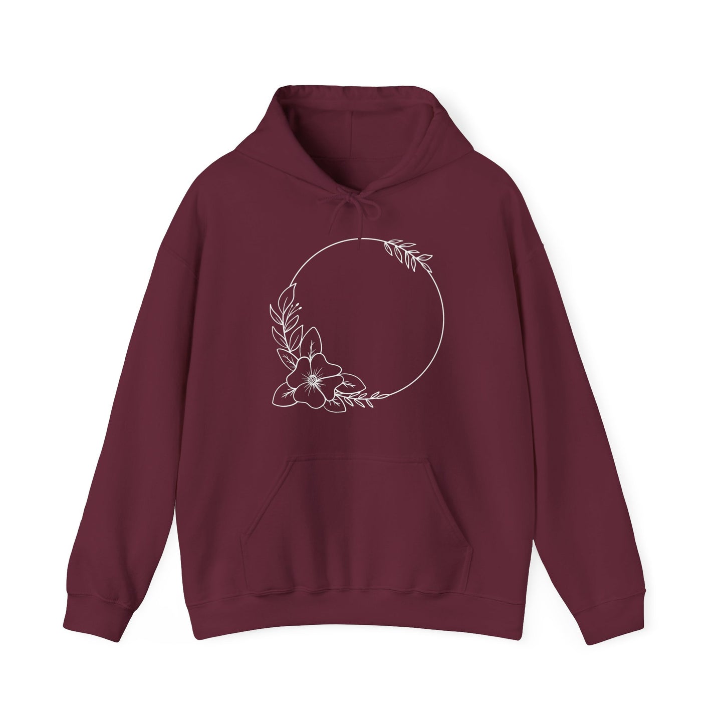 Large Flower Circle Hooded Sweatshirt