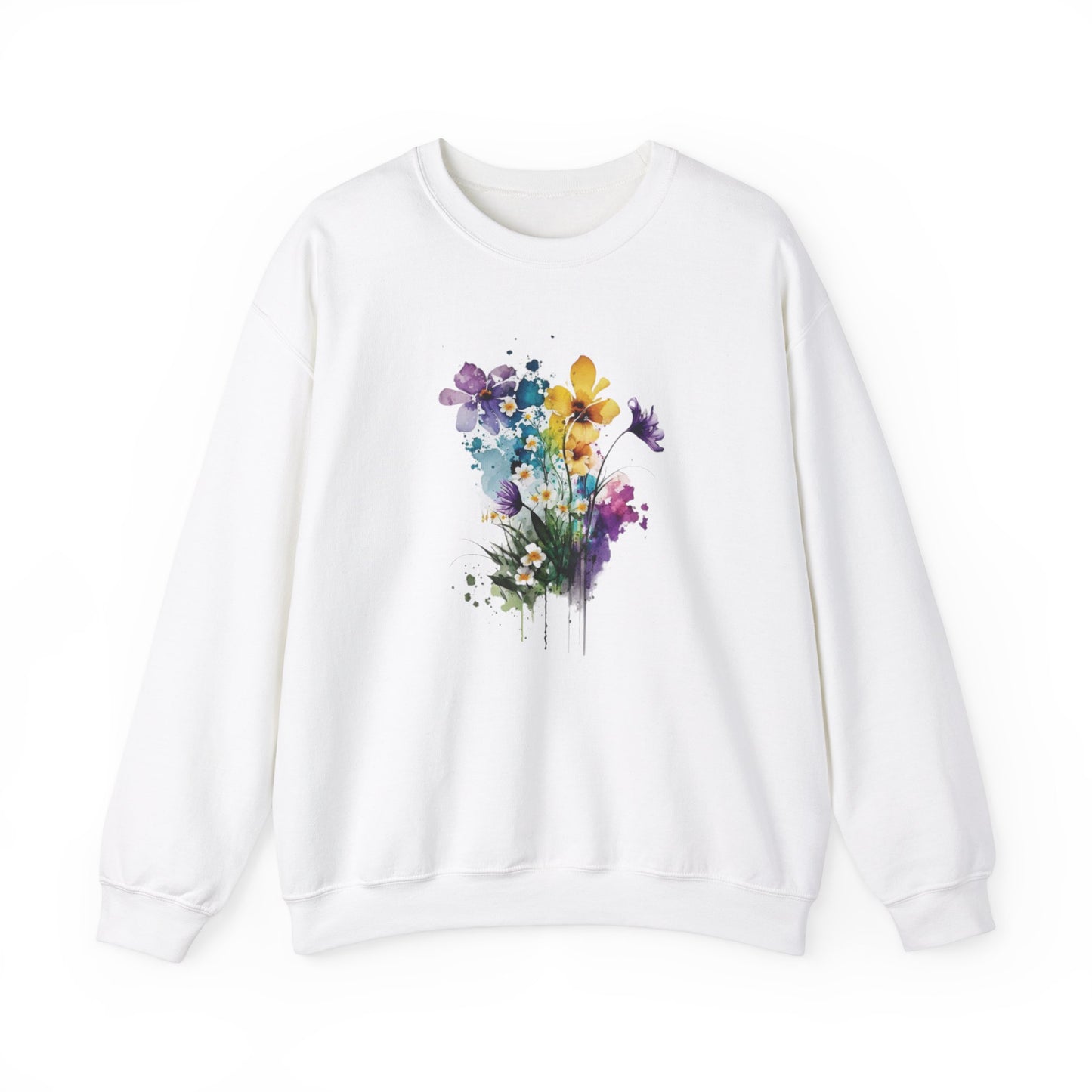 Watercolor Spring Flowers Sweatshirt