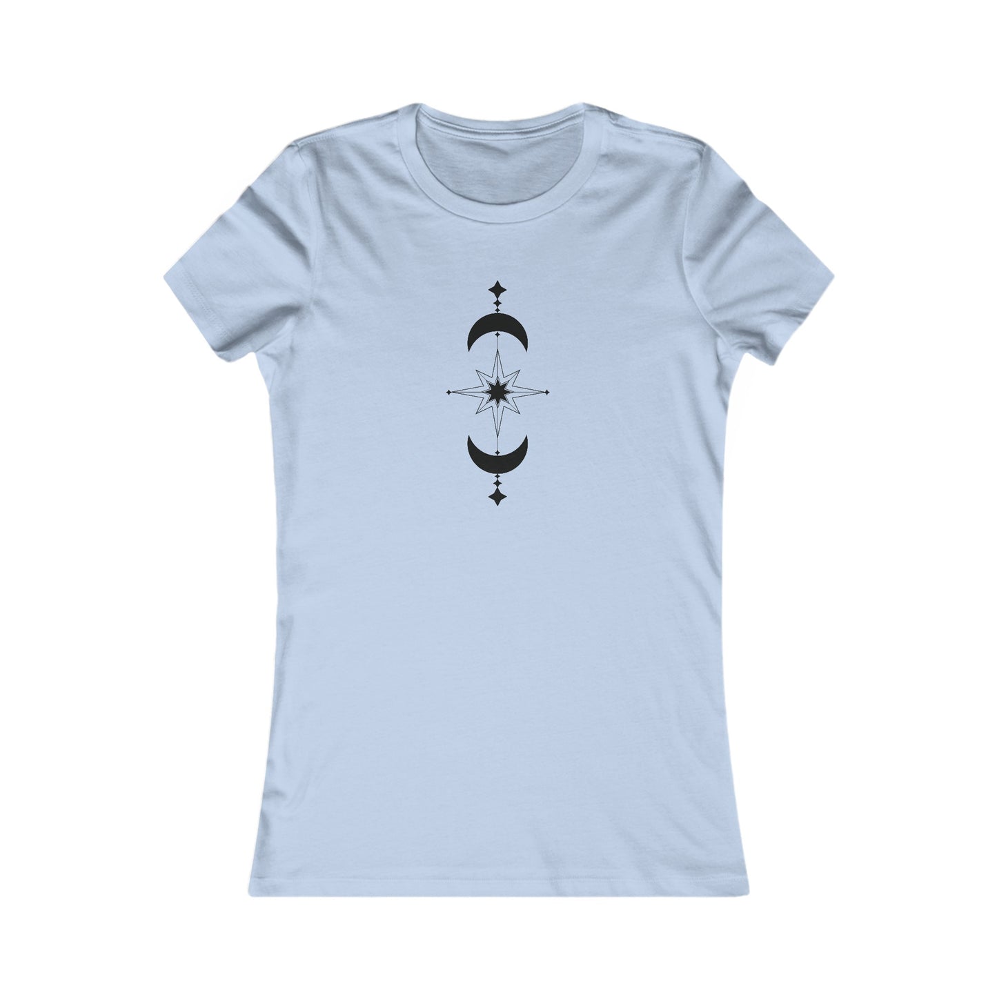 Linear Star and Moons Fitted Tee