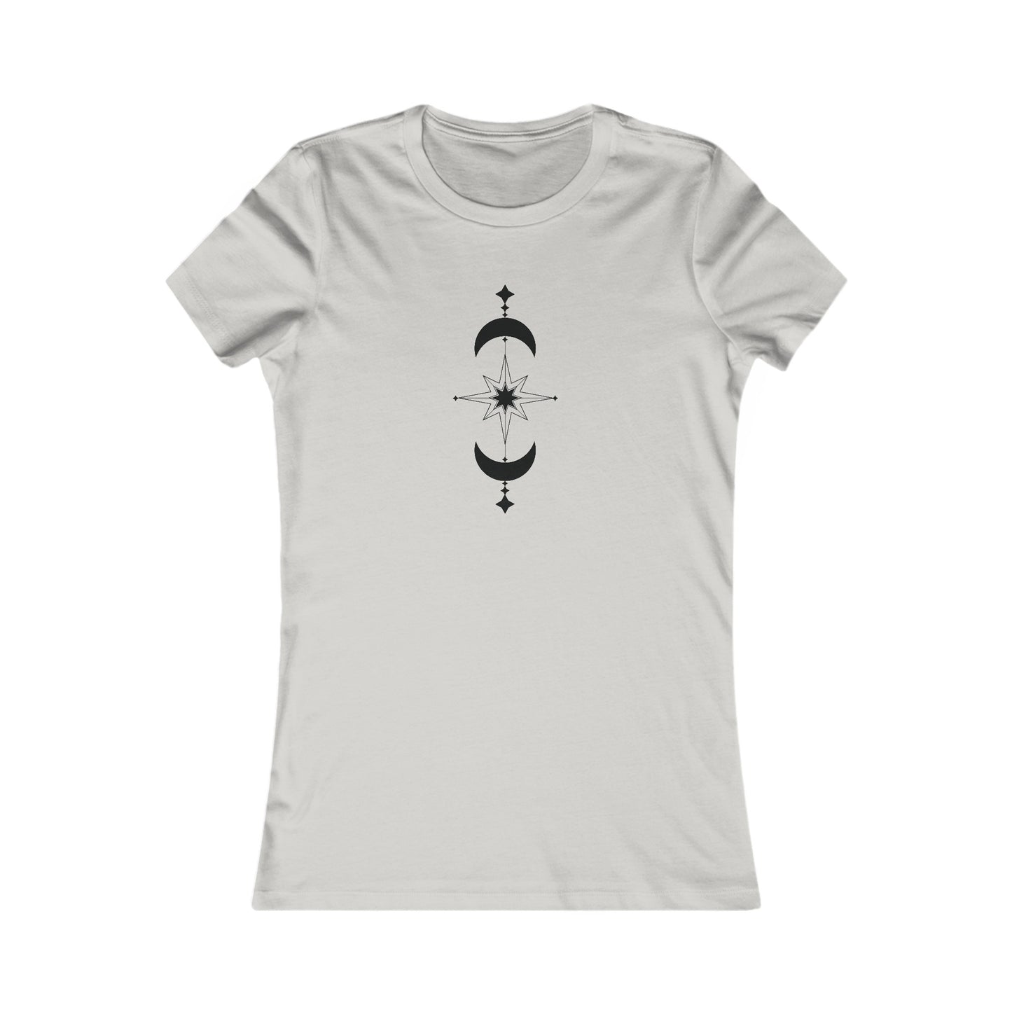 Linear Star and Moons Fitted Tee