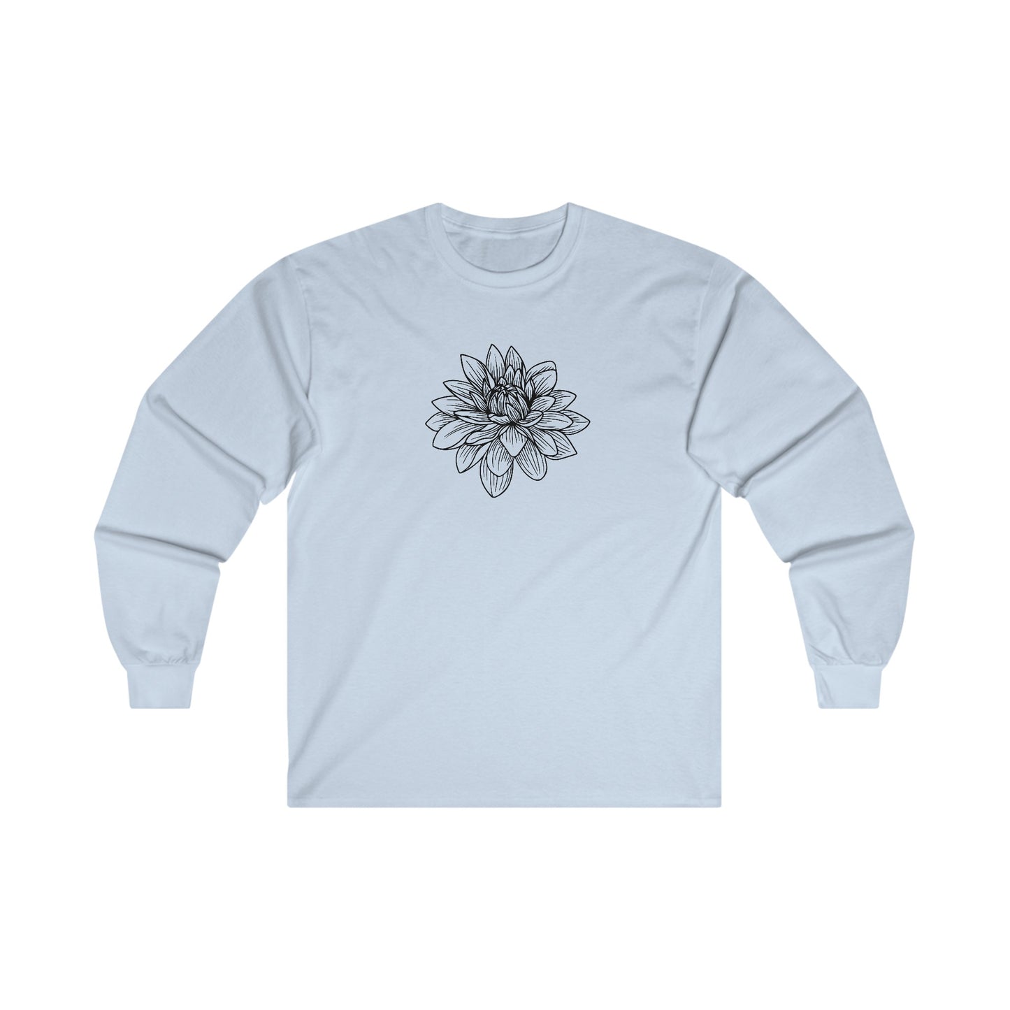 Lotus Outline Long Sleeve Tee