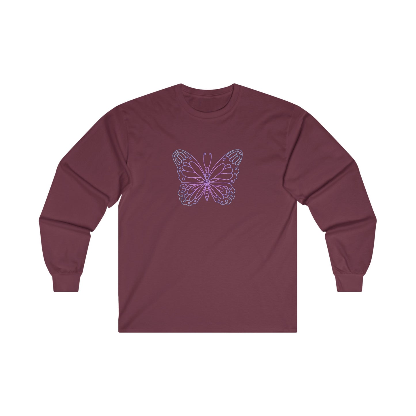 Colorful Butterfly Long Sleeve Tee