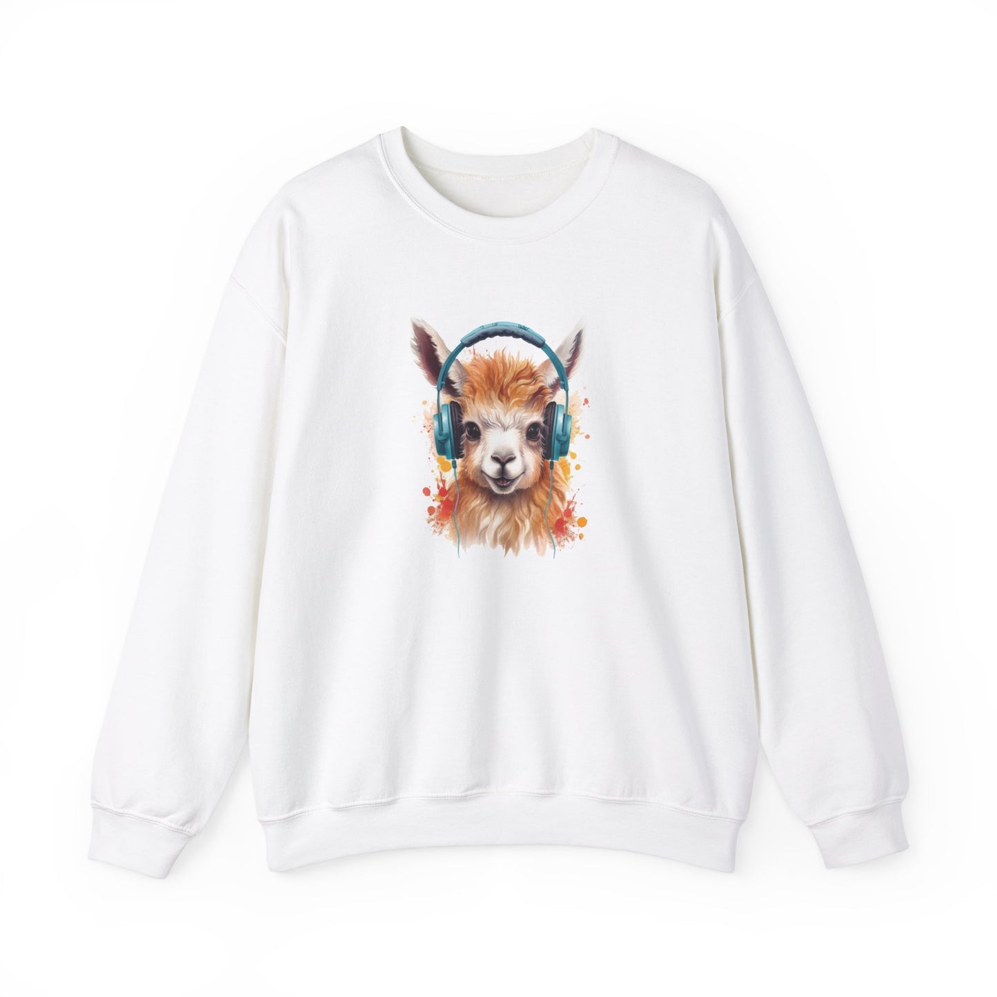 Llama with Headphones Sweatshirt